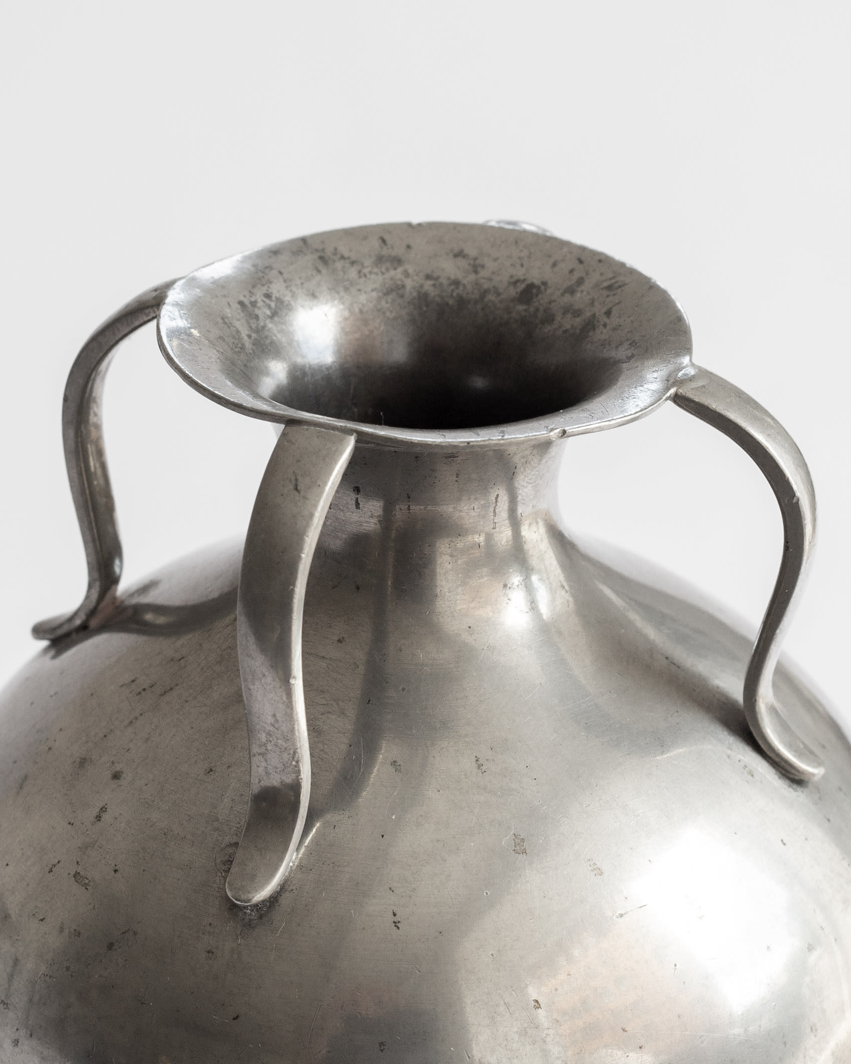 Art Deco Pewter Vase by C.G. Hallberg, Sweden, 1932 — close-up