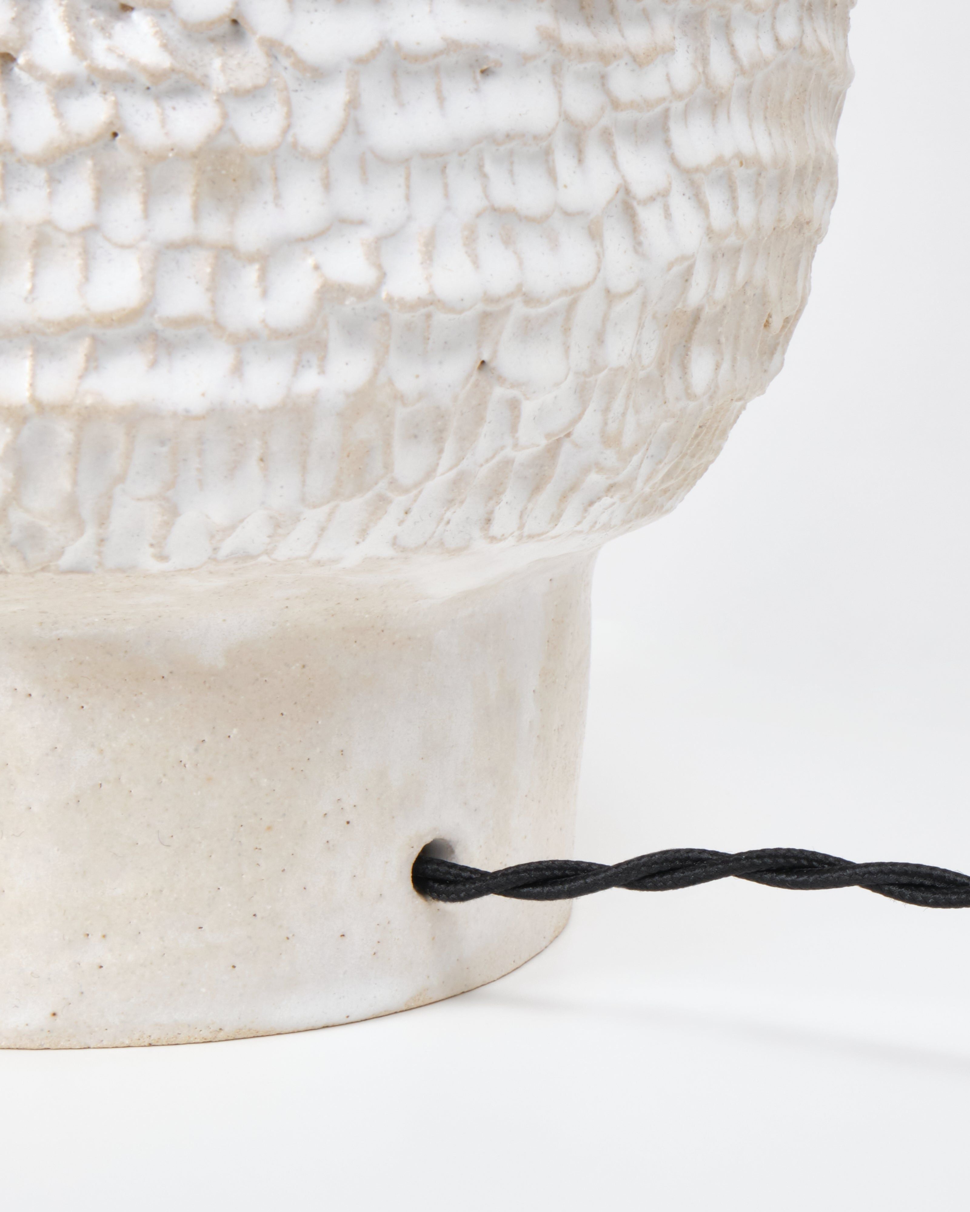 Textured Ceramic Lamp — close-up