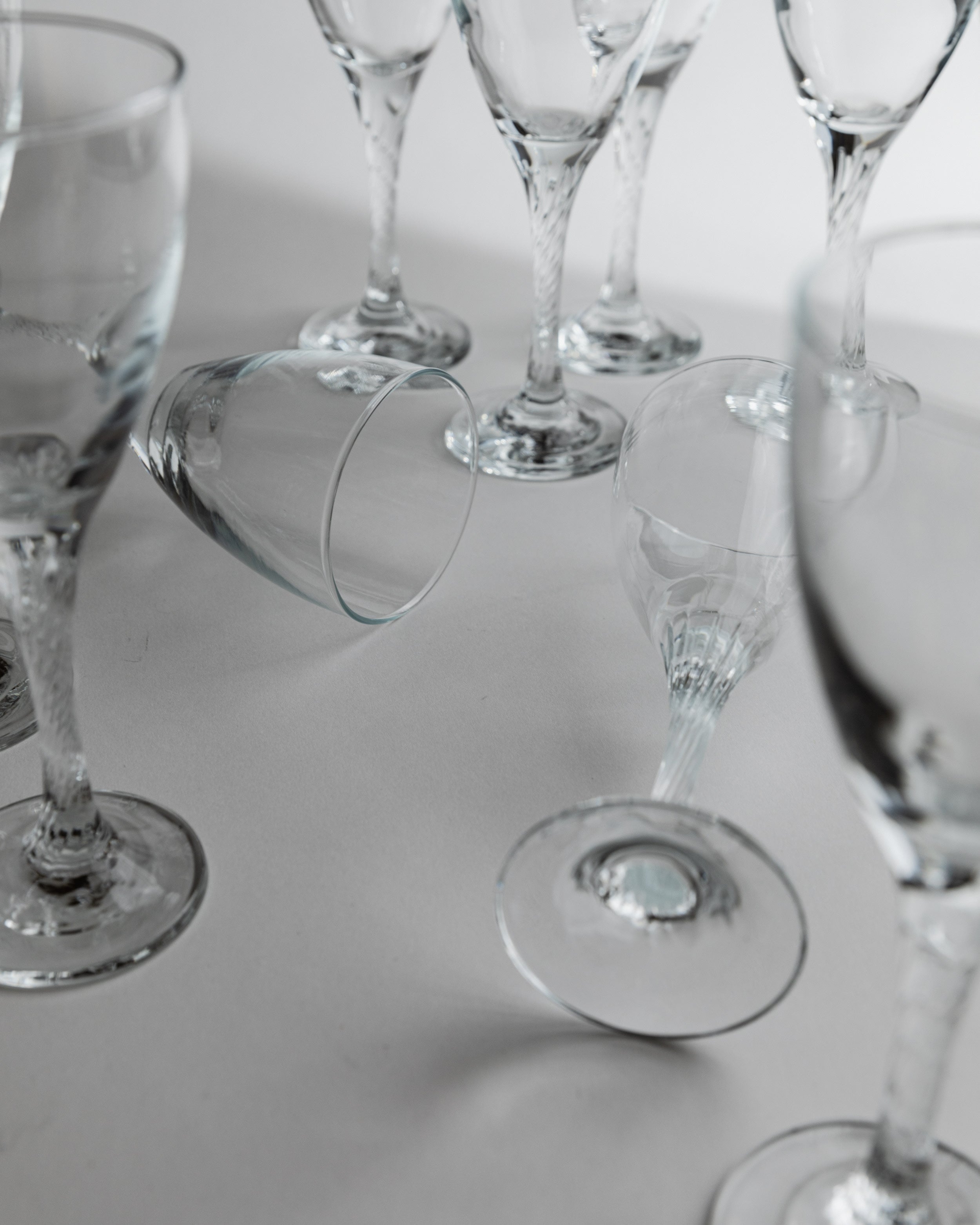 Verres à vin ou à champagne, ensemble de 10, Italie années 1980