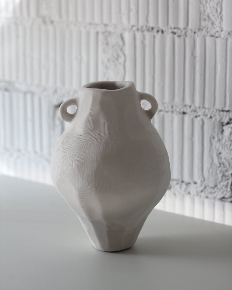 Ceramic Vase Cos 03 by CRIS GAGO | The Oblist — handmade white ceramic