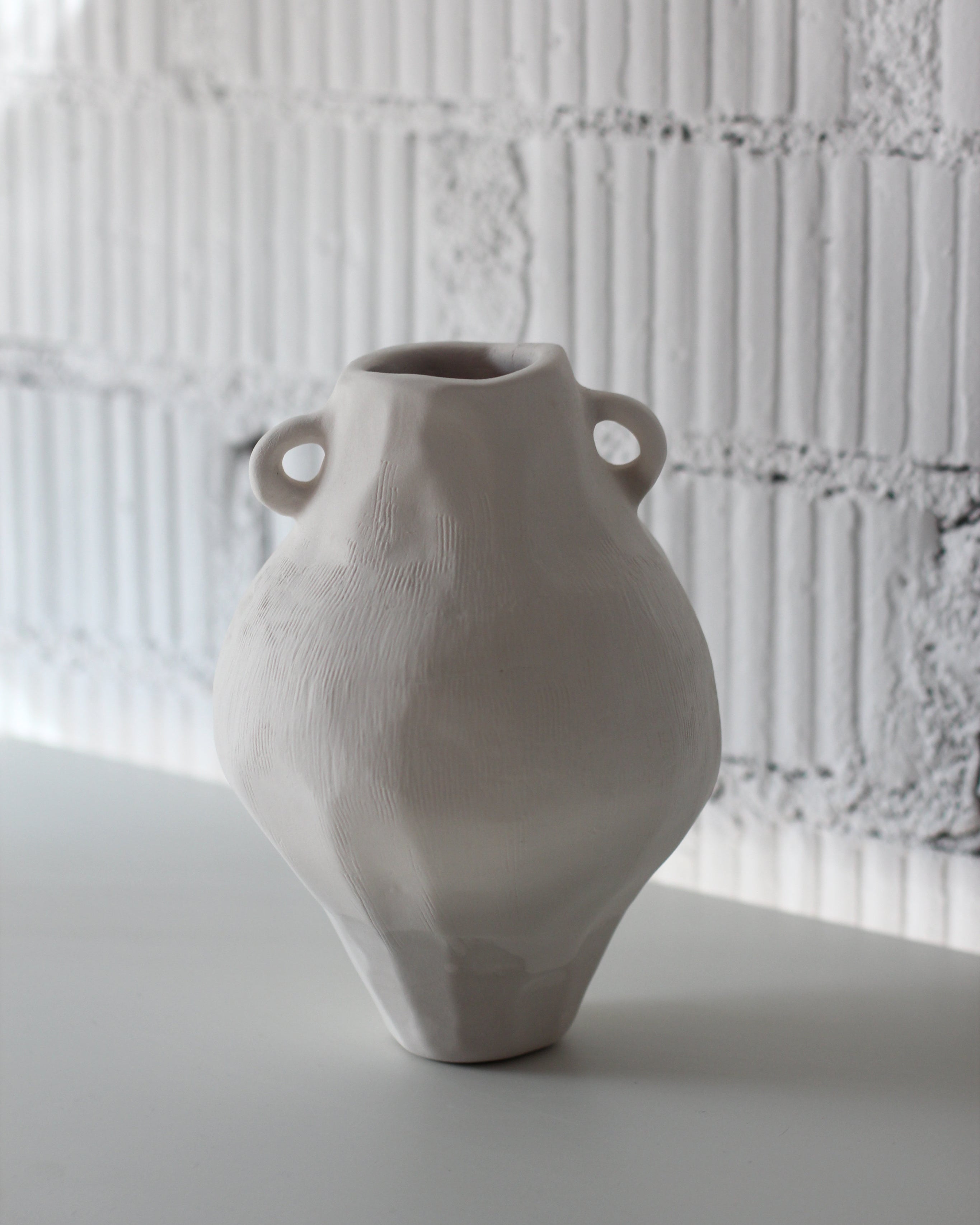 Ceramic Vase Cos 03 by CRIS GAGO | The Oblist — handmade white ceramic