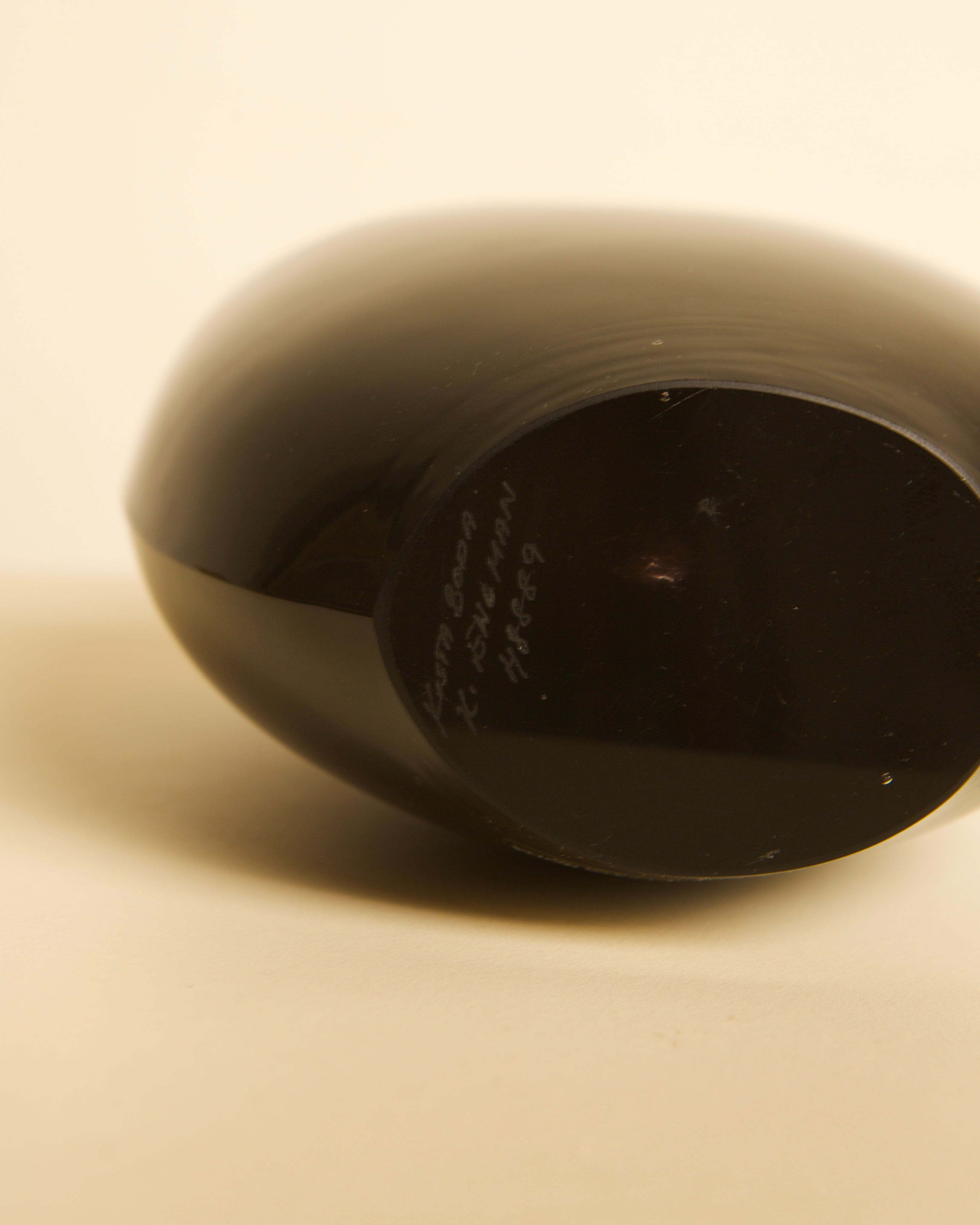 Pair of dark glass vases, Kjell Engman for Kosta Boda, Sweden, 1980s — view 10