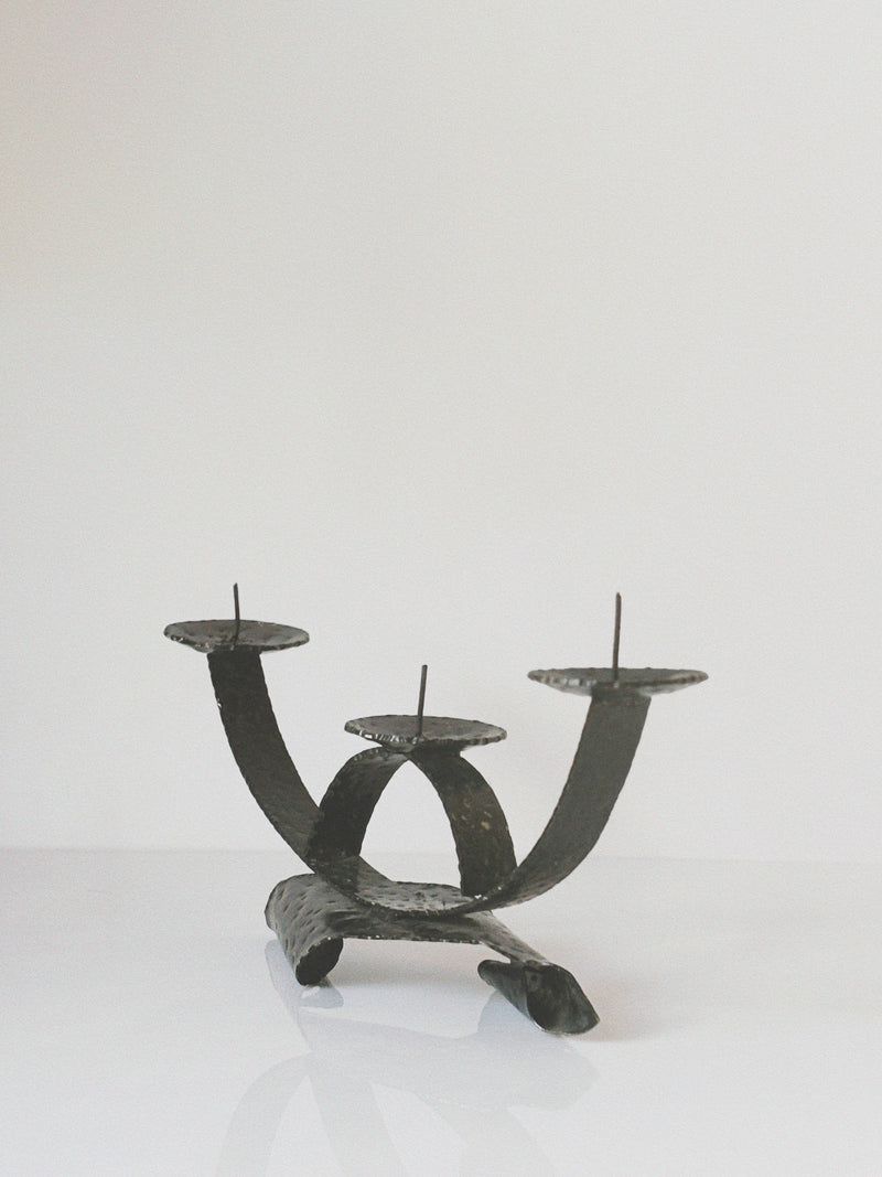 Bent Metal Mid Century Candlestick, Poland by Huerto | The Oblist