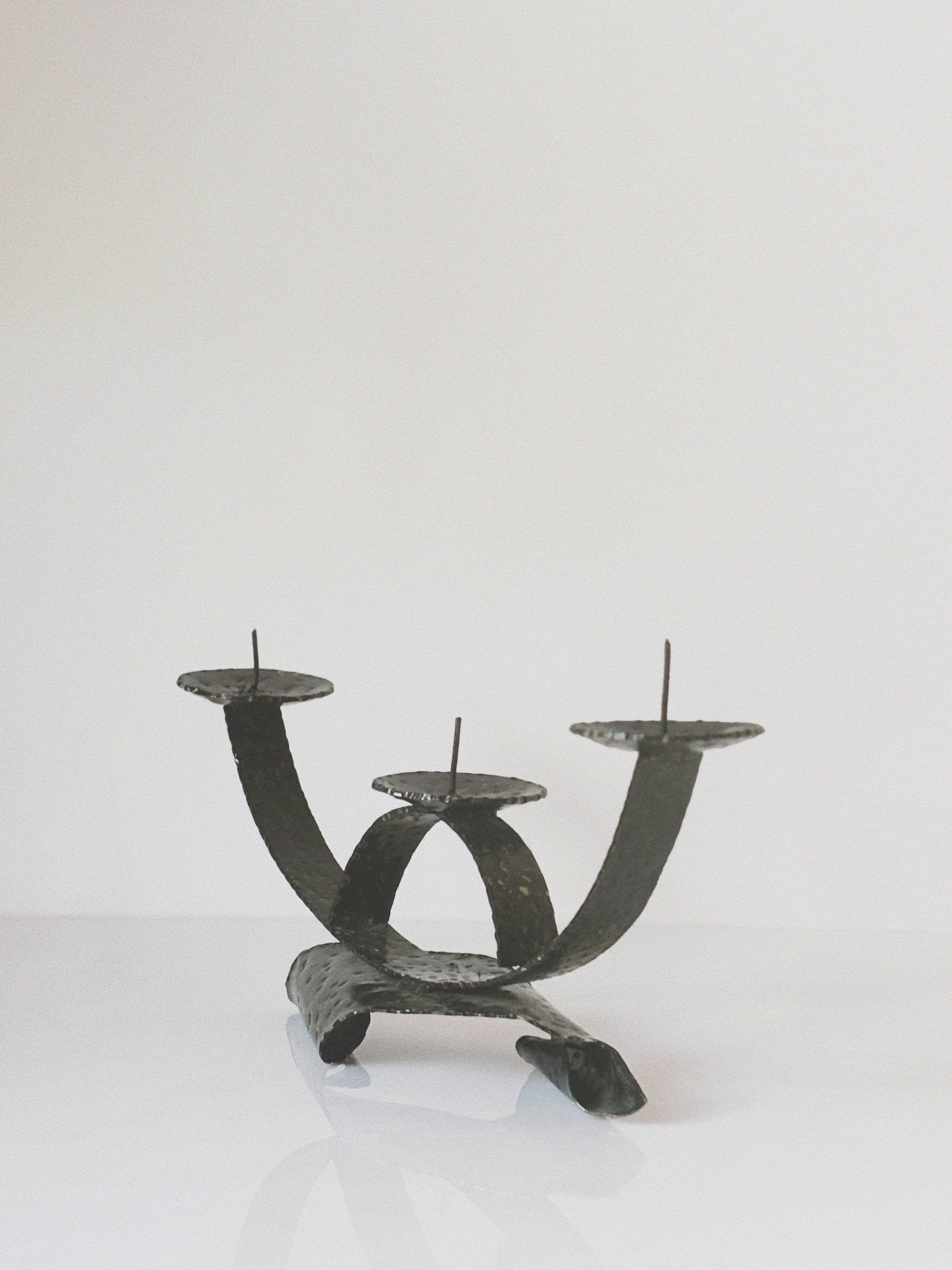 Bent Metal Mid Century Candlestick, Poland by Huerto | The Oblist