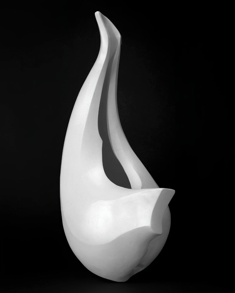 Shiro III - Modern Sculpture in Porcelain Clay by Beverly Morrison - Sculptor | The Oblist