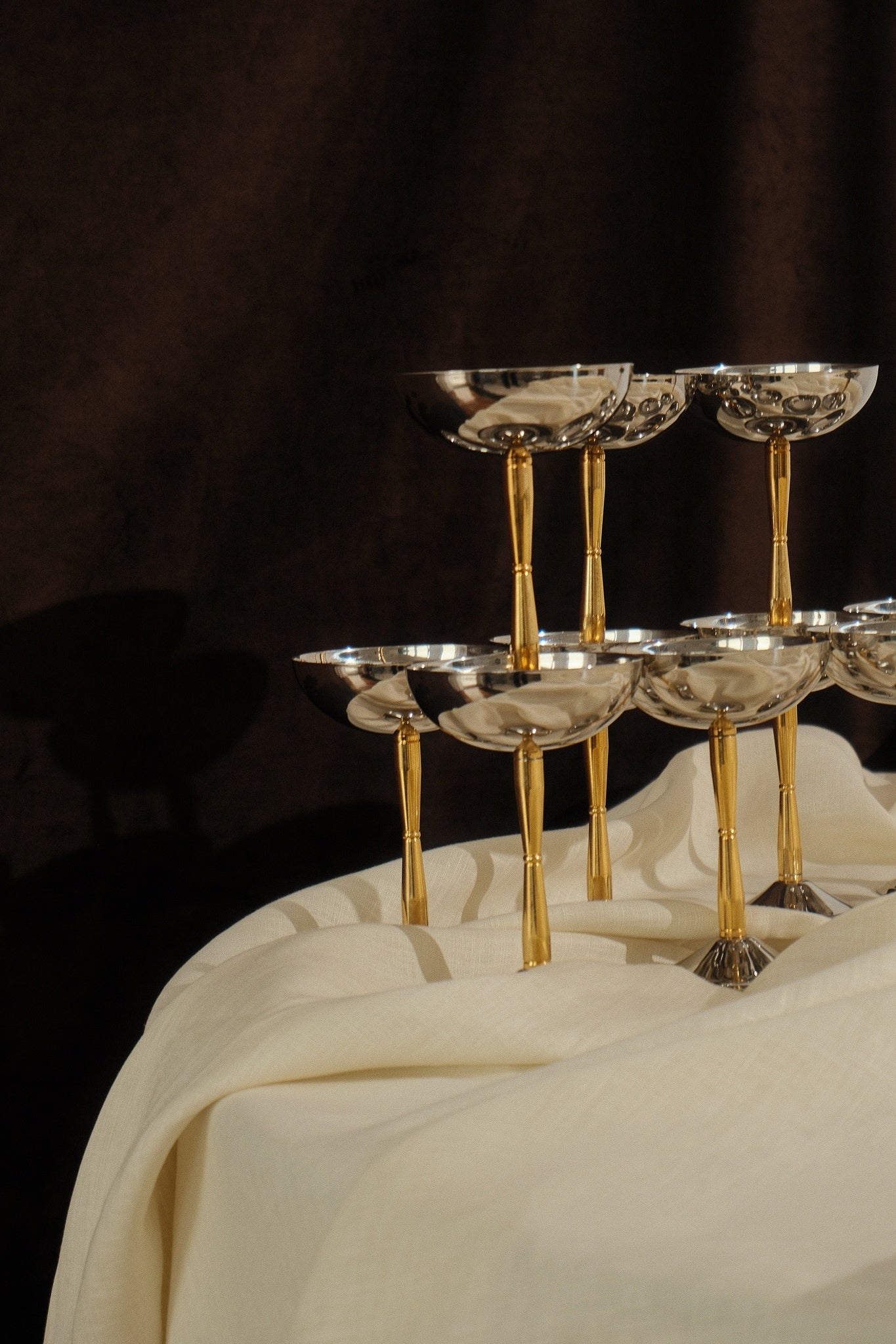 Set of 12 Inox 18/10 Champagne Coupes — alternate view
