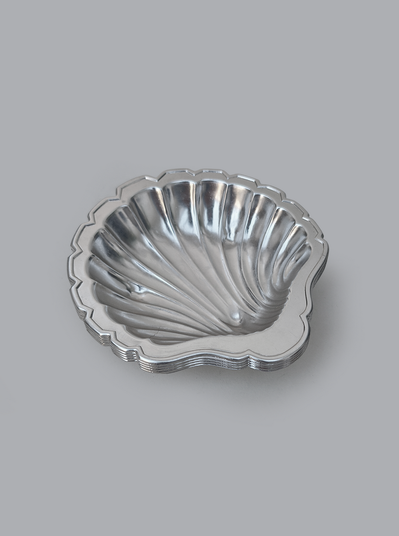 Set of 4 Shell Cups — close-up of shiny metallic surface