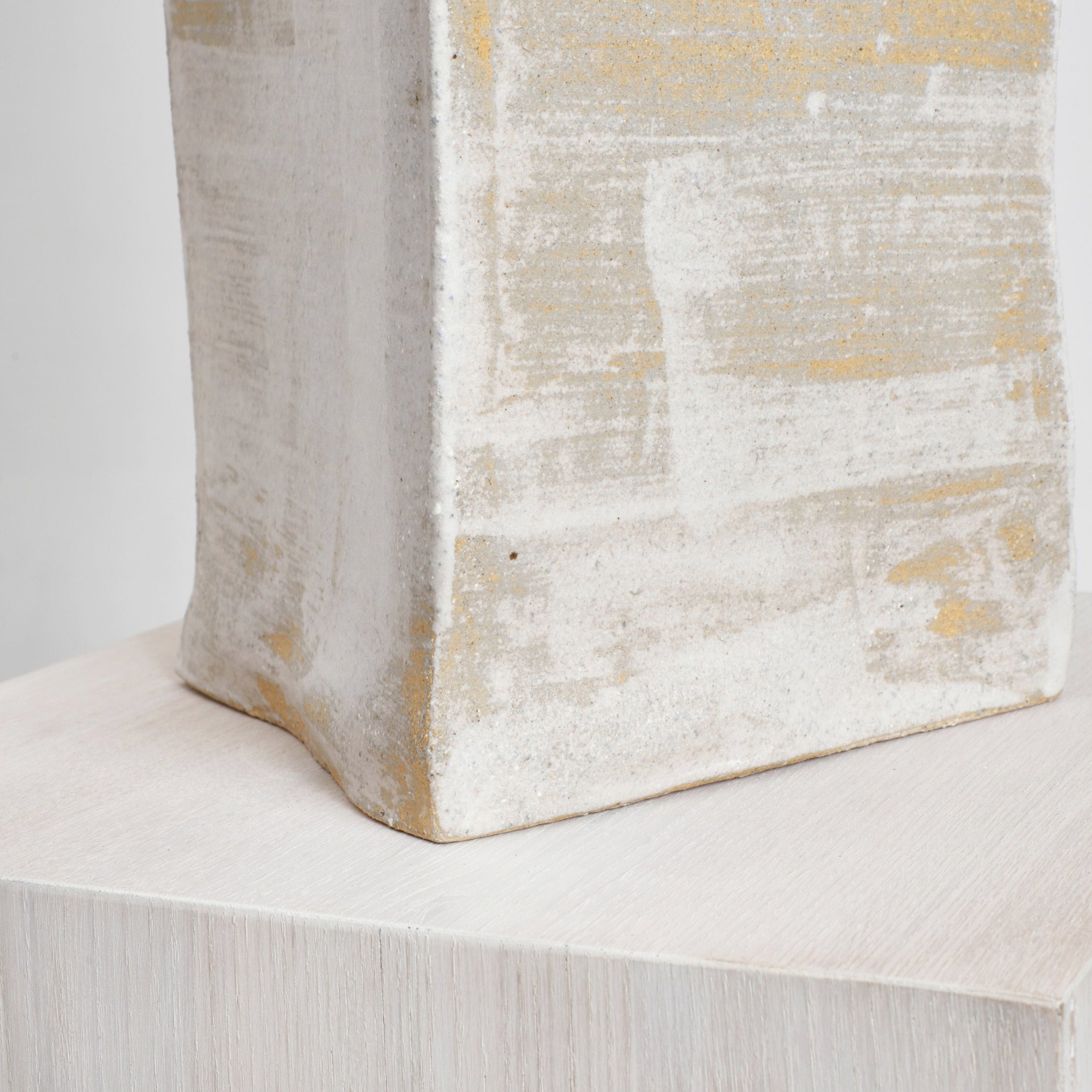 Rectangular Ceramic Lamp — close-up of textured white ceramic surface