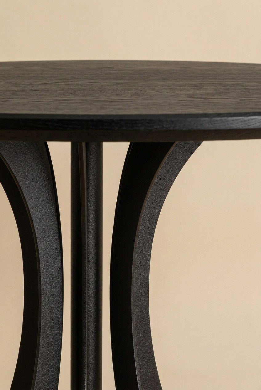 Fibonacci dinning Table - Black and Solid Wood — alternate view
