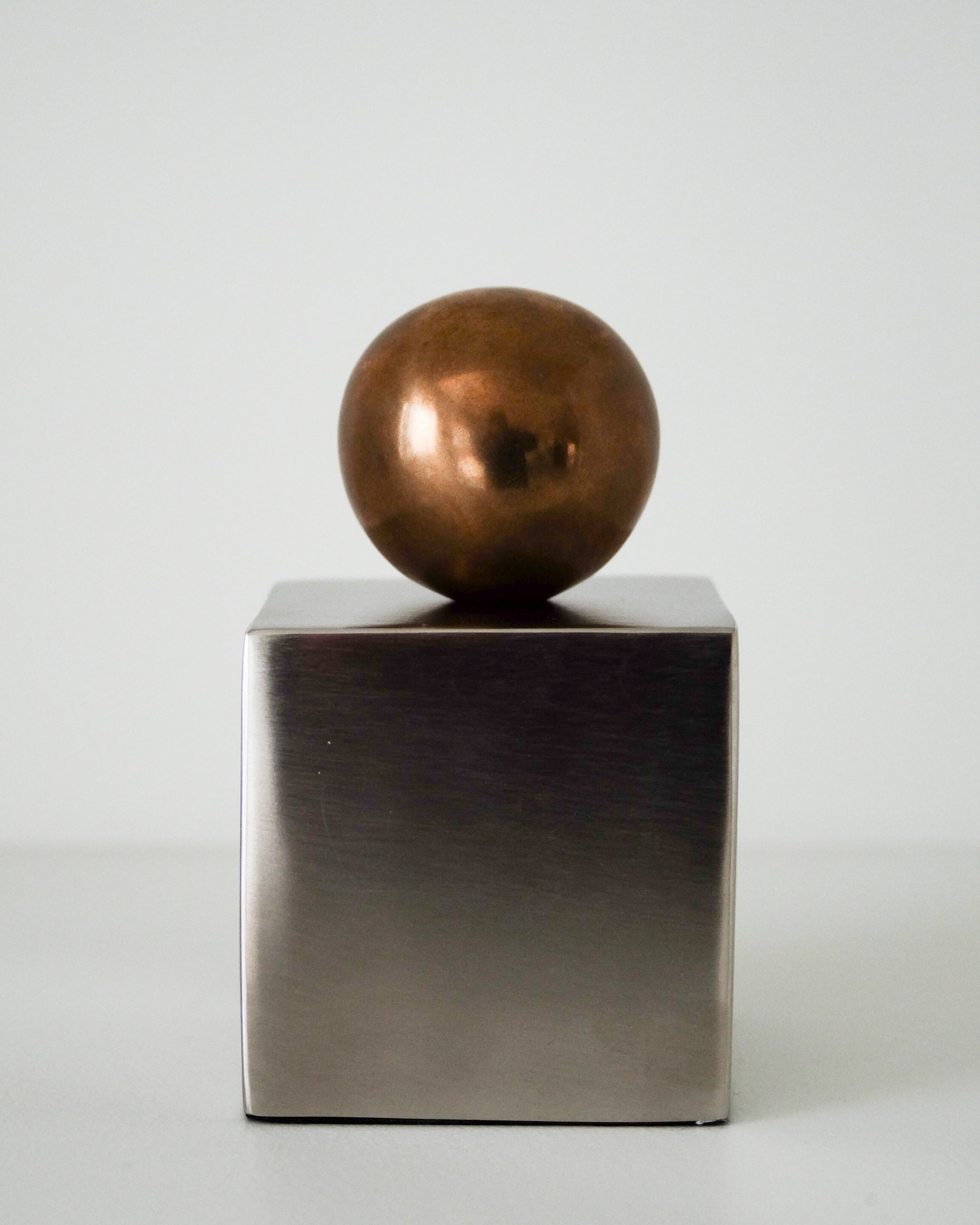 CERCLE Cabinet Knob Large — bronze knob on stainless steel base