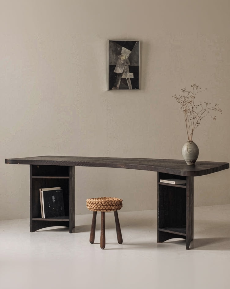 Important sculptural boomerang desk 1950s, Perriand and Jeanneret era. by Modern Living | The Oblist