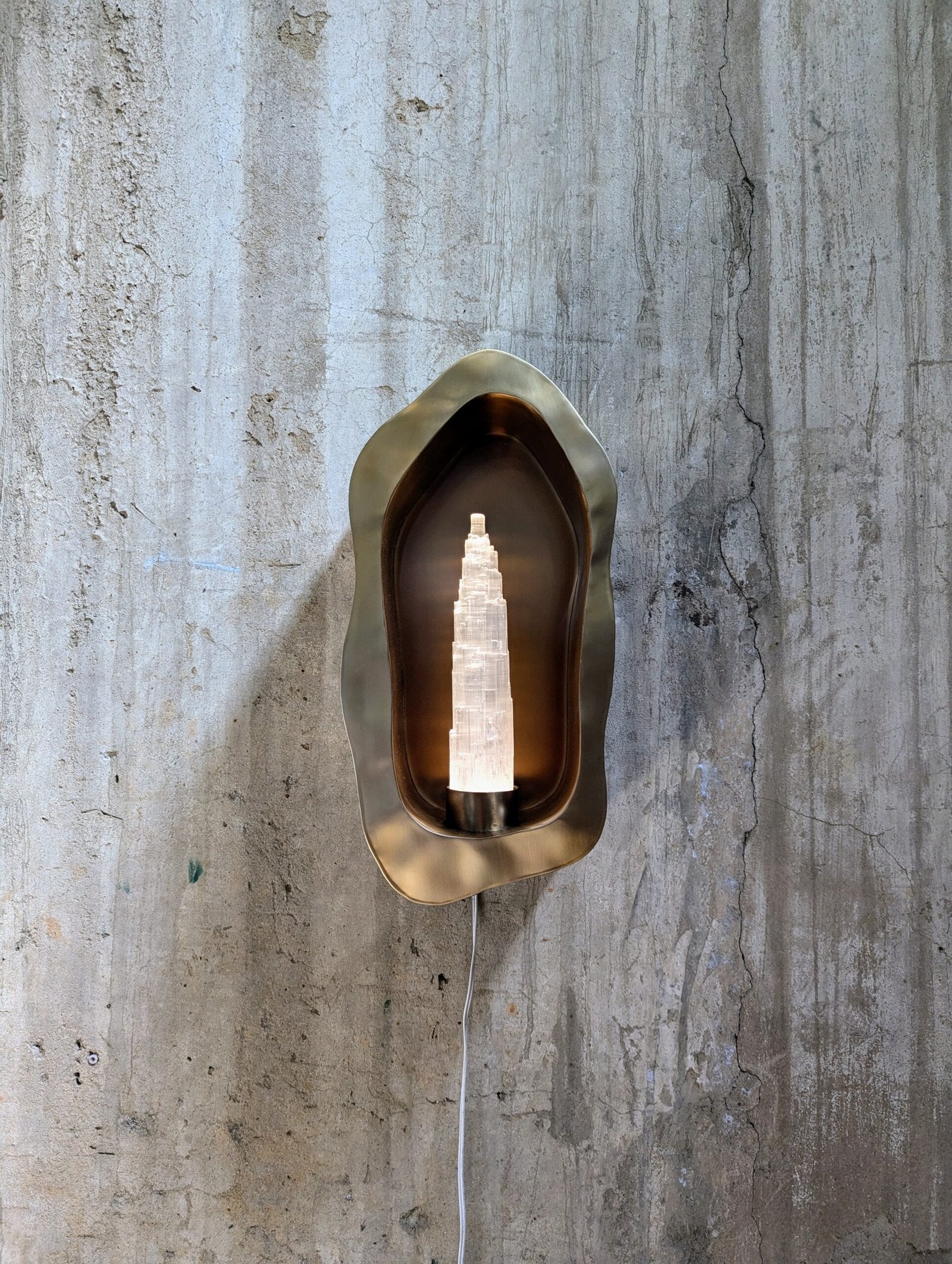 Stainless Steel Wall Sconce - Sigil Series by Nitush Aroosh — detail view