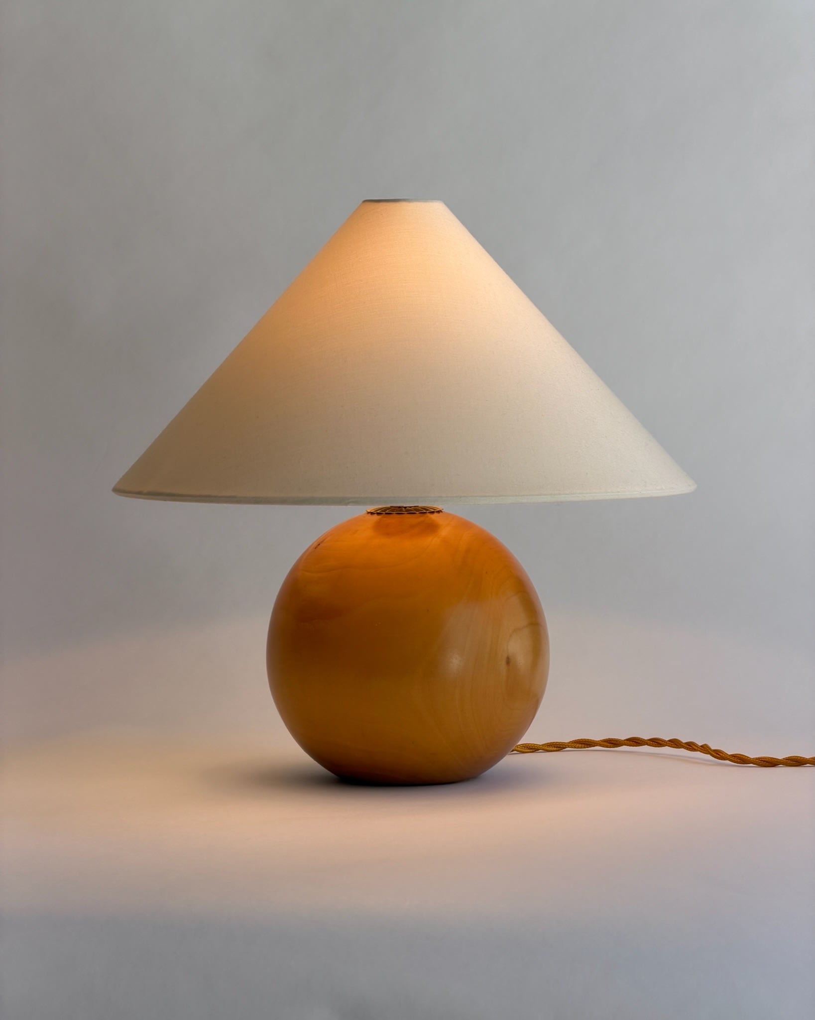 Vintage wooden table lamp  — lifestyle setting