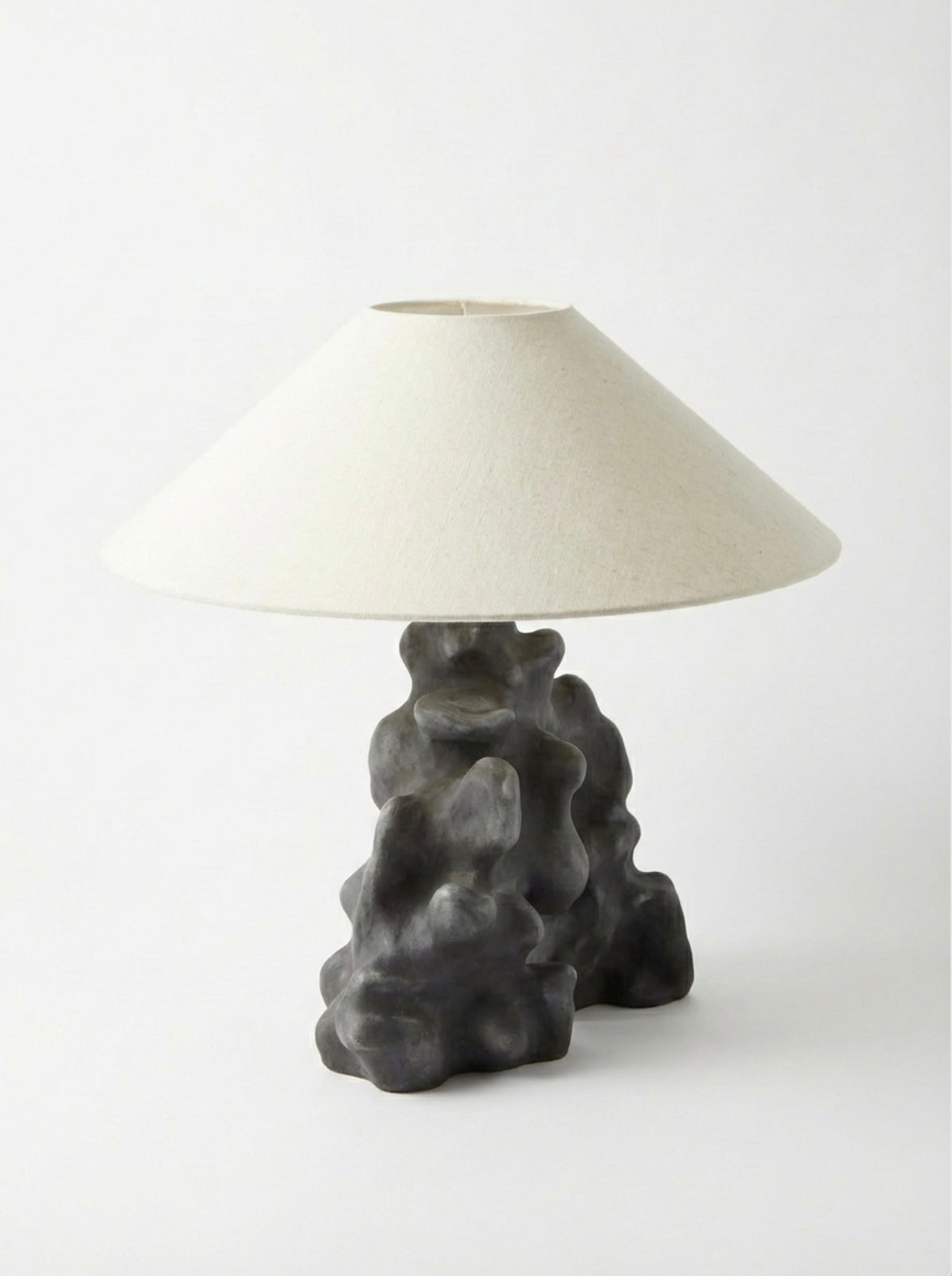 Contemporary Ceramic Table Lamp — side angle