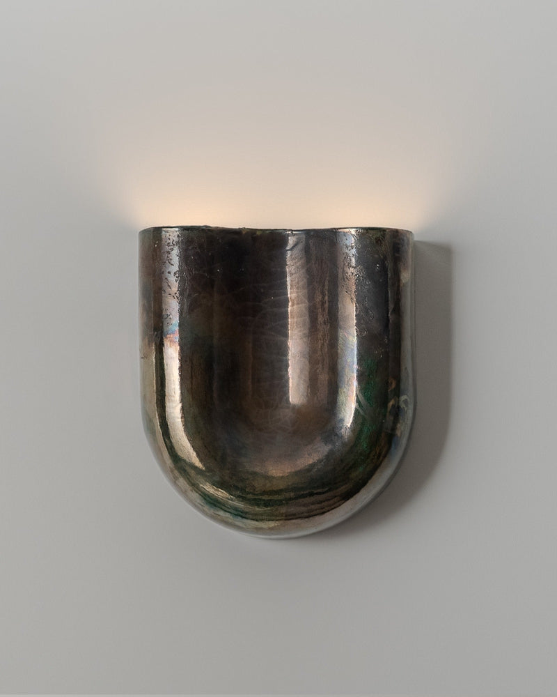 Onda Raku Copper Wall Sconce by Arrived Aliens | The Oblist