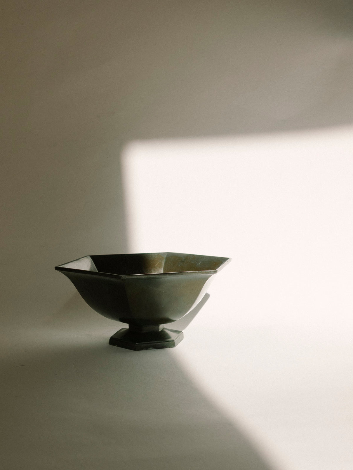 Just Andersen 166 Art Deco Disko Metal Footed Bowl - Denmark c.1930 by Trove Paris | The Oblist