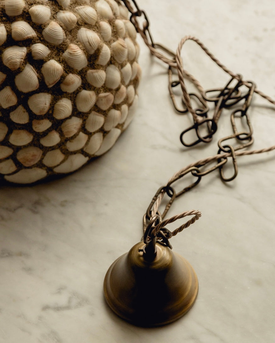 Mid Century Shell Pendant Light