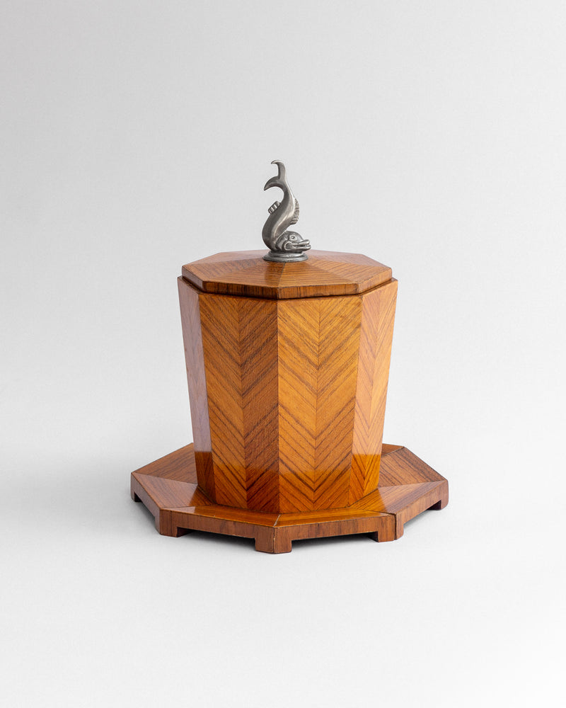 Art Deco Tobacco Jar with Pewter  Finial, Sweden, 1930s by Spigel | The Oblist
