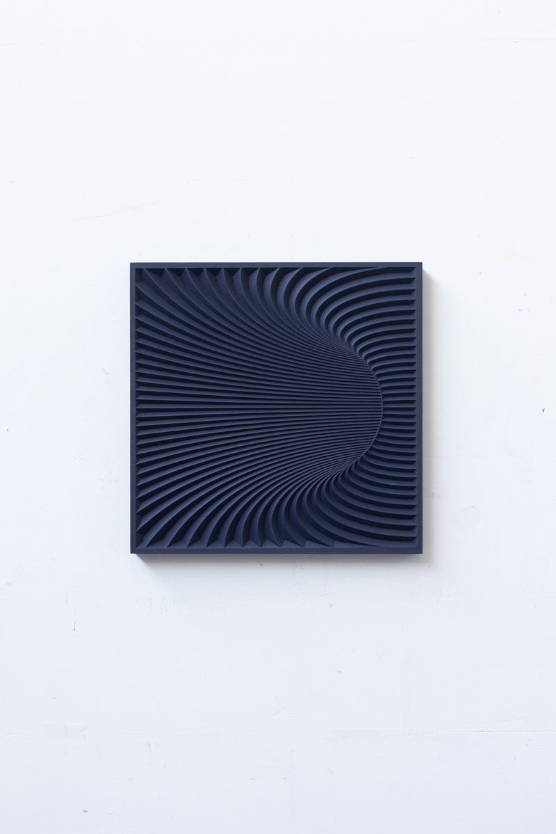 Wormhole Sculpture by Studio Arno Hoogland | The Oblist — dark blue material, modern design