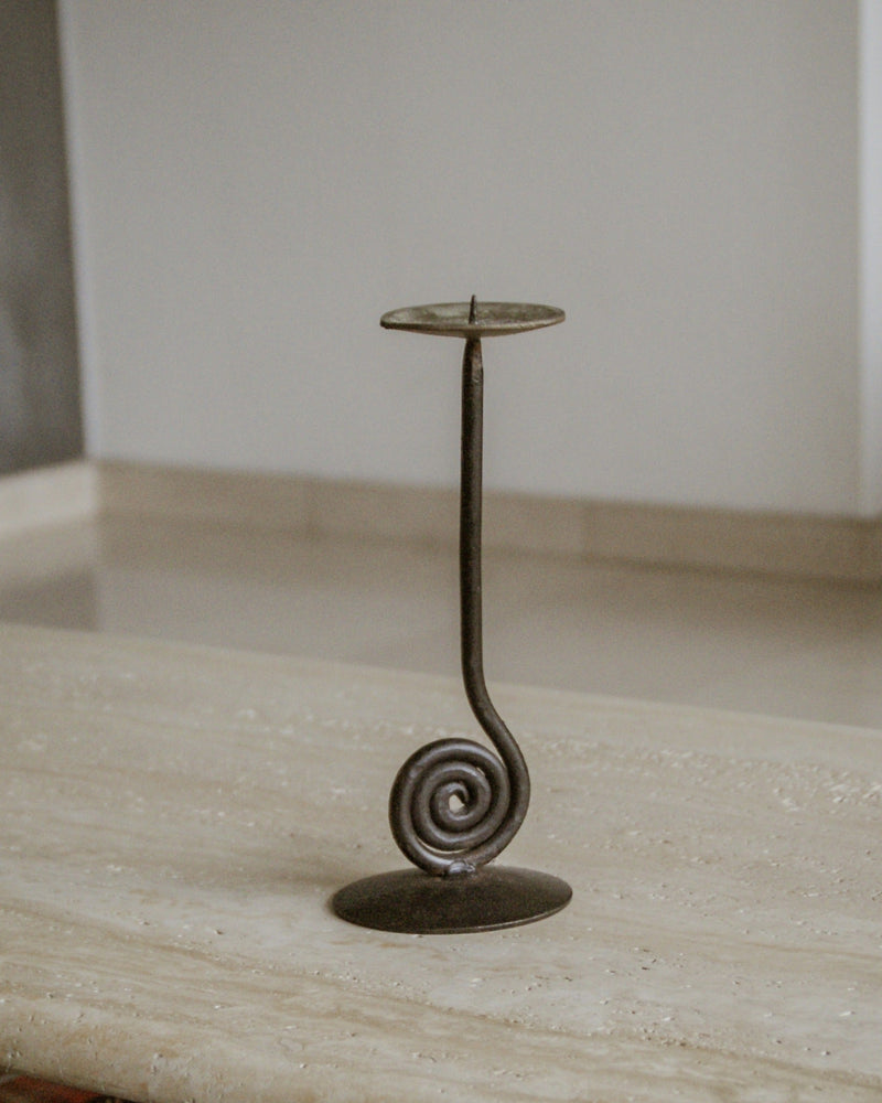 Swirl Cast Iron Candle Holder by Tafelgeluk | The Oblist