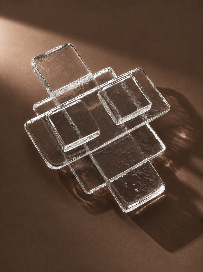 Glass Tableware Set — side angle