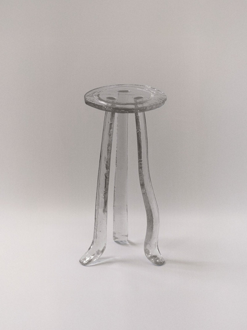 Lung 1.0 Transparent Side Table by Szymon Keller | The Oblist — clear acrylic material