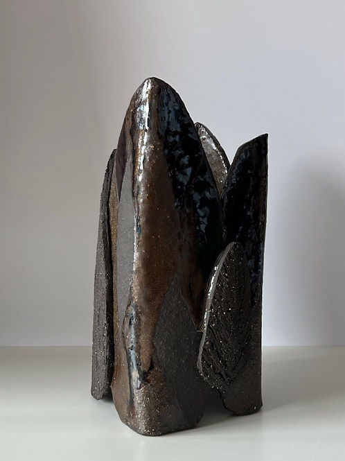 HENRI Black Hurricane Candle Holder — lifestyle setting