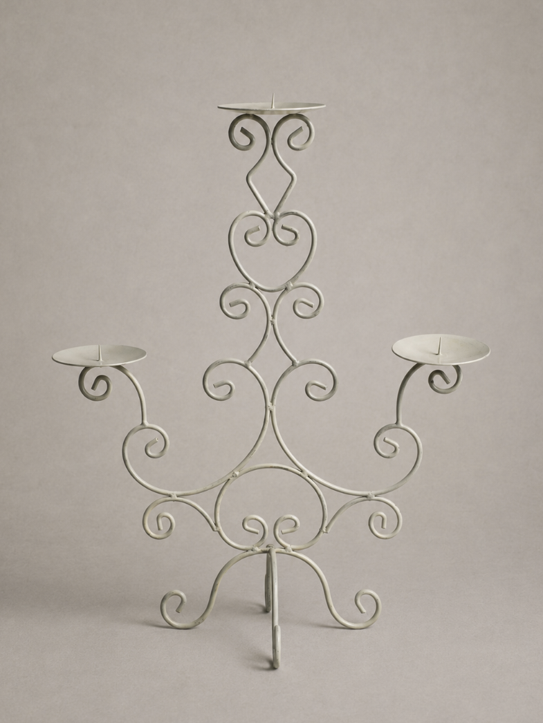 Vintage Candle Holders in Metal - 1980s French Collection — close-up