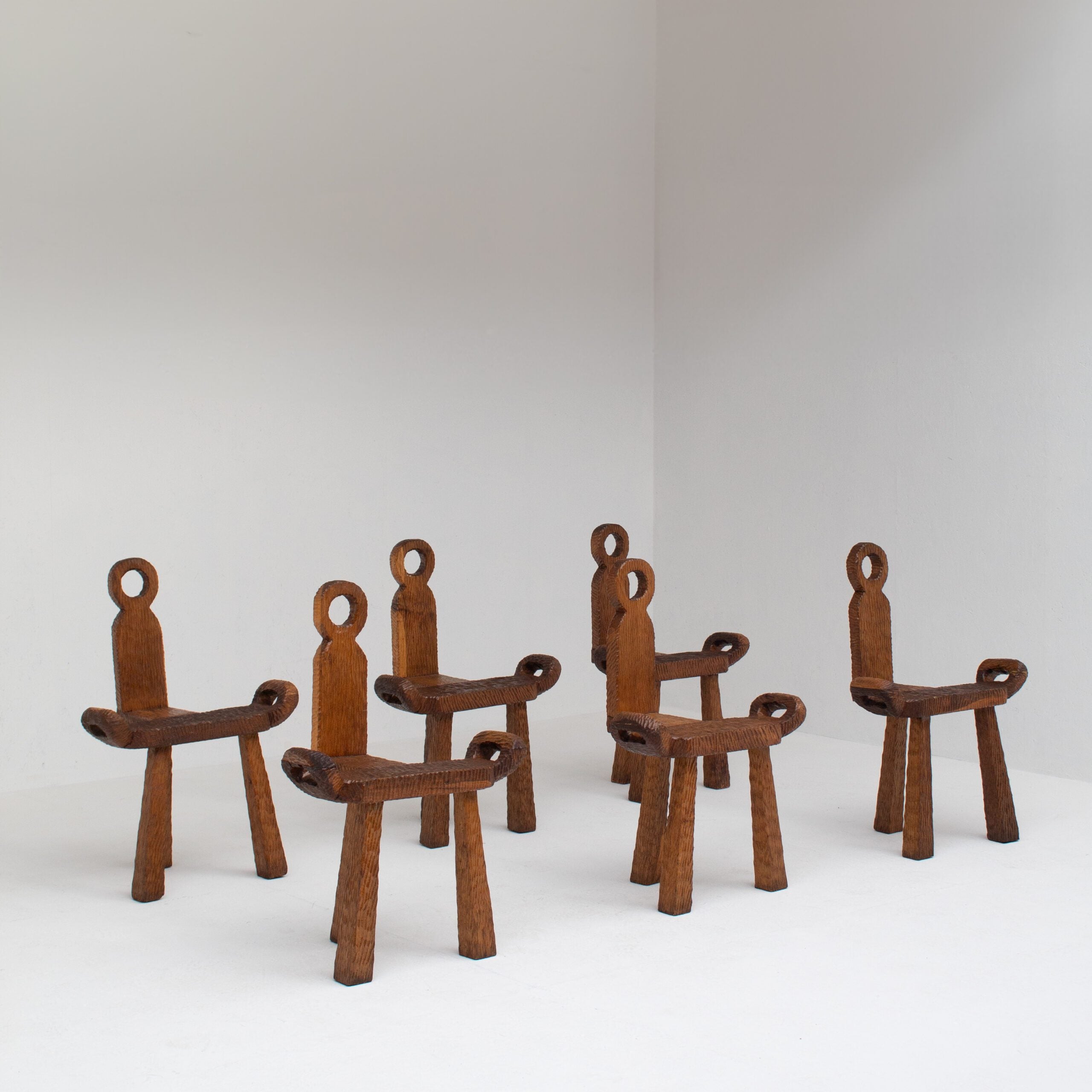 Brutalist Wooden Chair