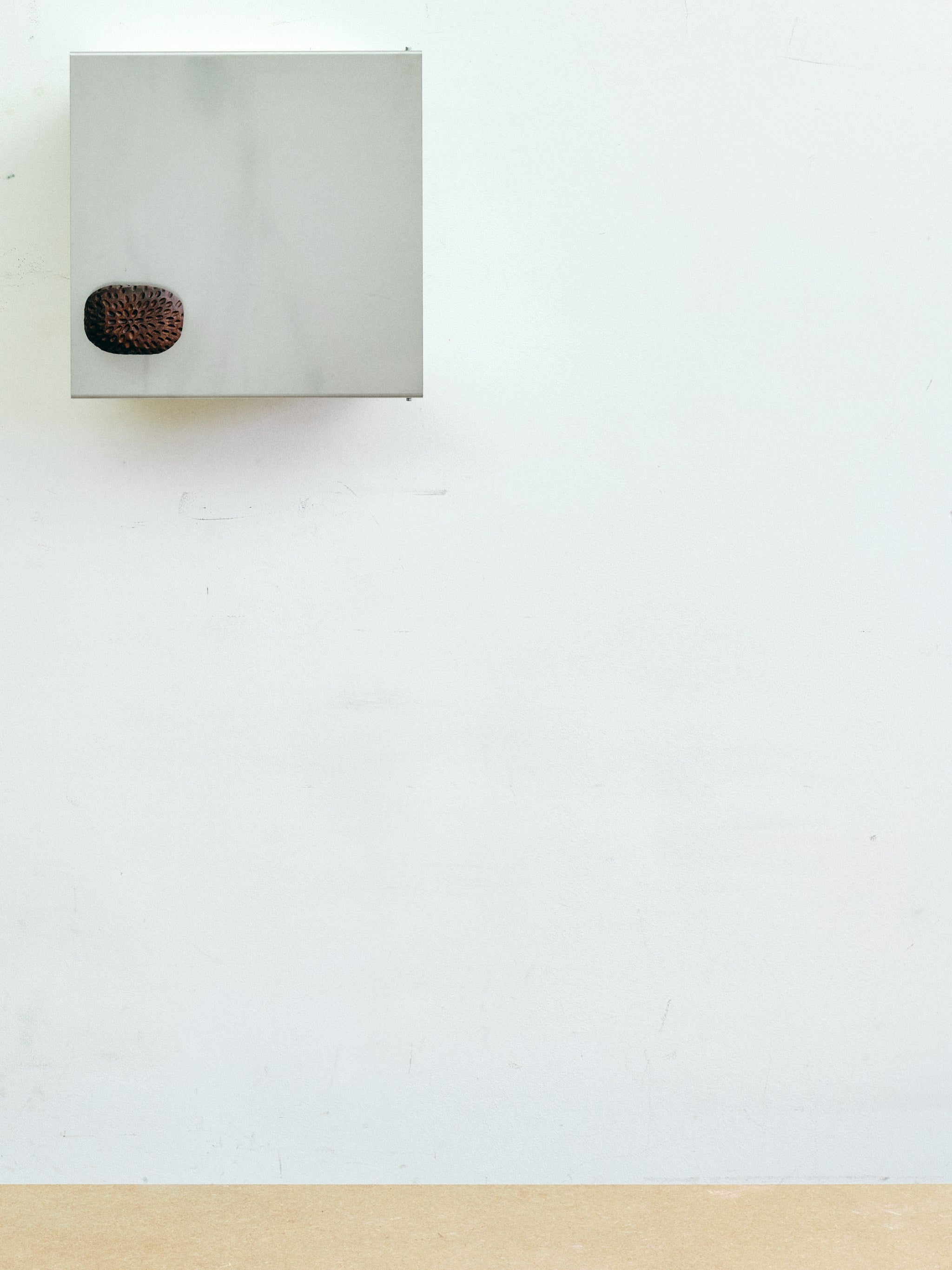 Medicine Cabinet - Metal and Wood — side angle