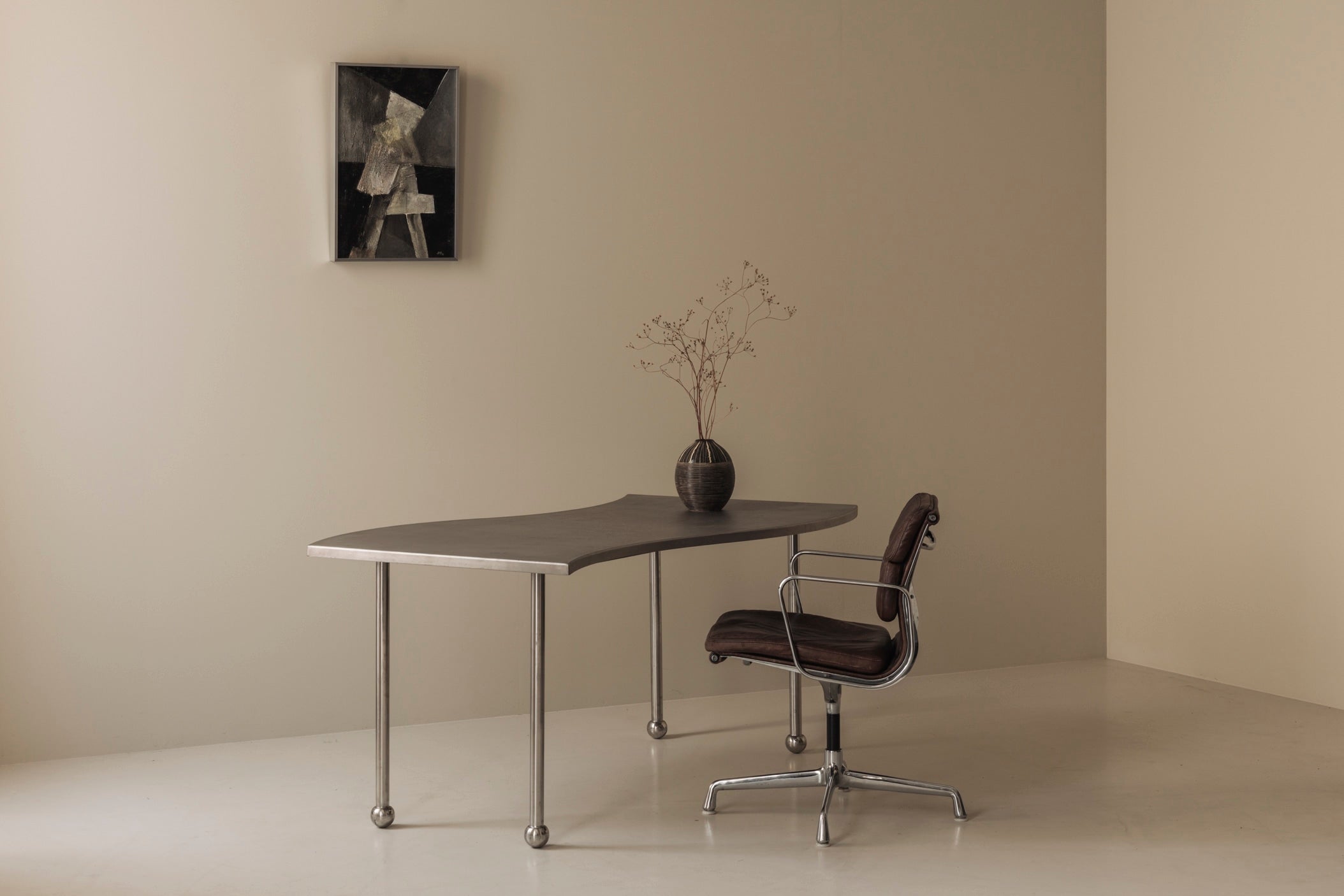 Postmodern Steel Free-Form Dining Table, France 1980s by Modern Living | The Oblist