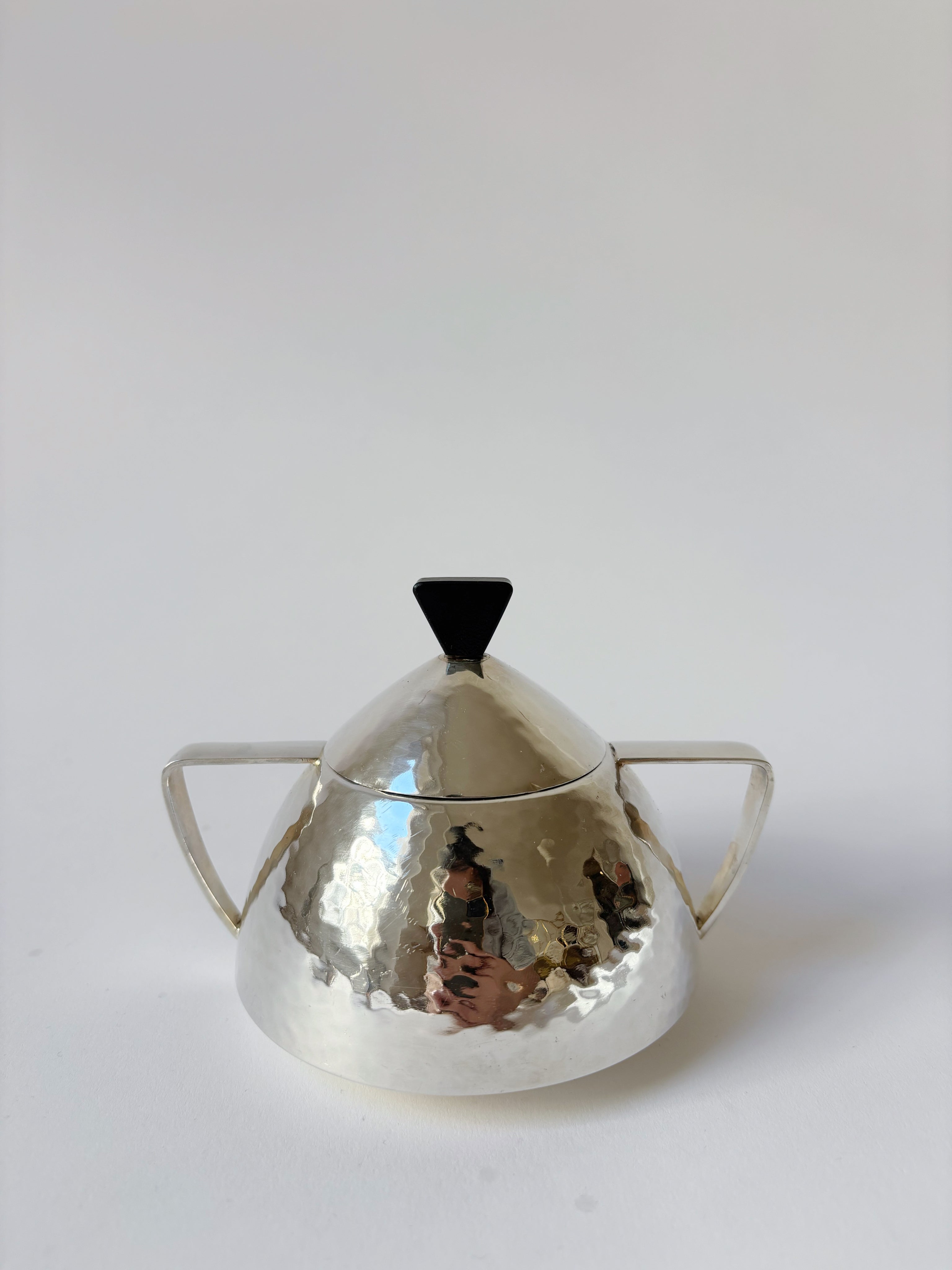 Art Deco Silver Plated Tea Set, Netherlands — side angle