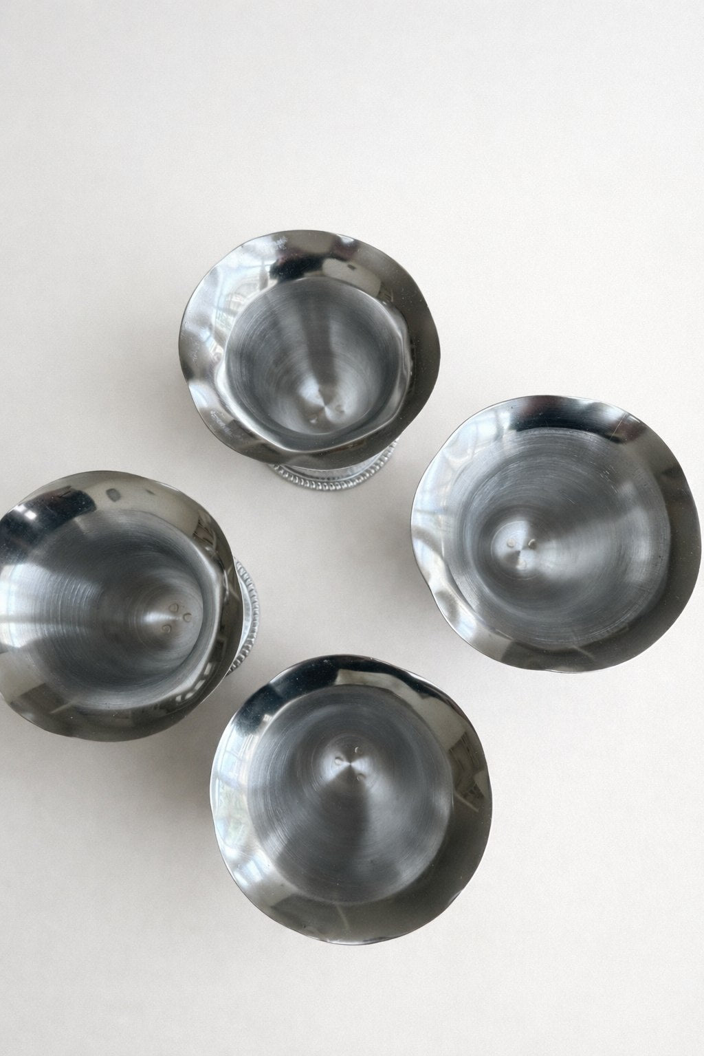 Belgium Stainless Steel Goblets — side angle