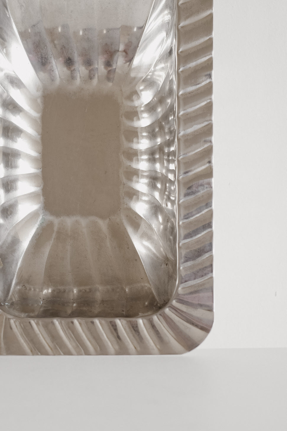 Vintage Silver-Plated Fluted Dish — additional view