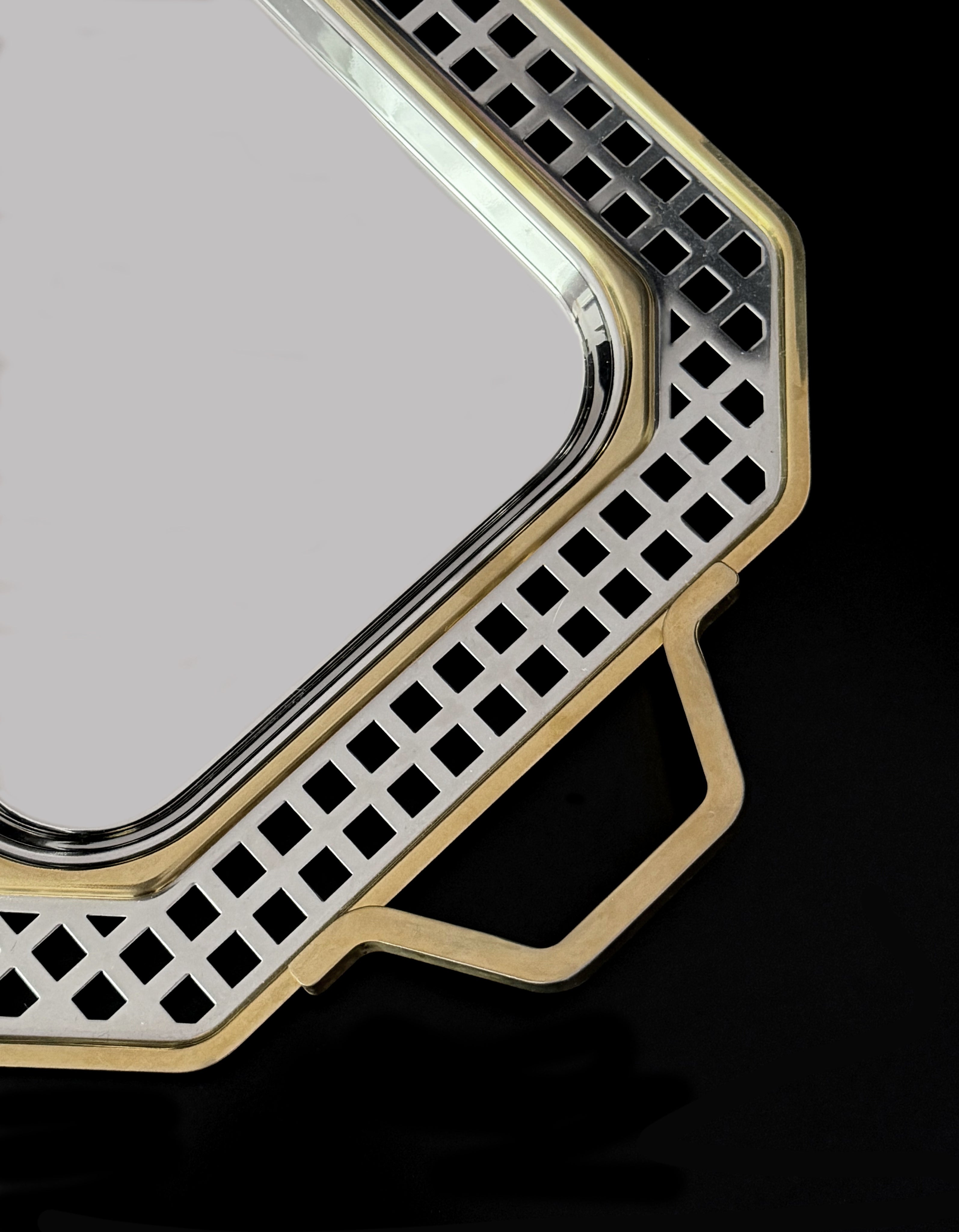 Vintage Dinner Plates in Steel — detail view