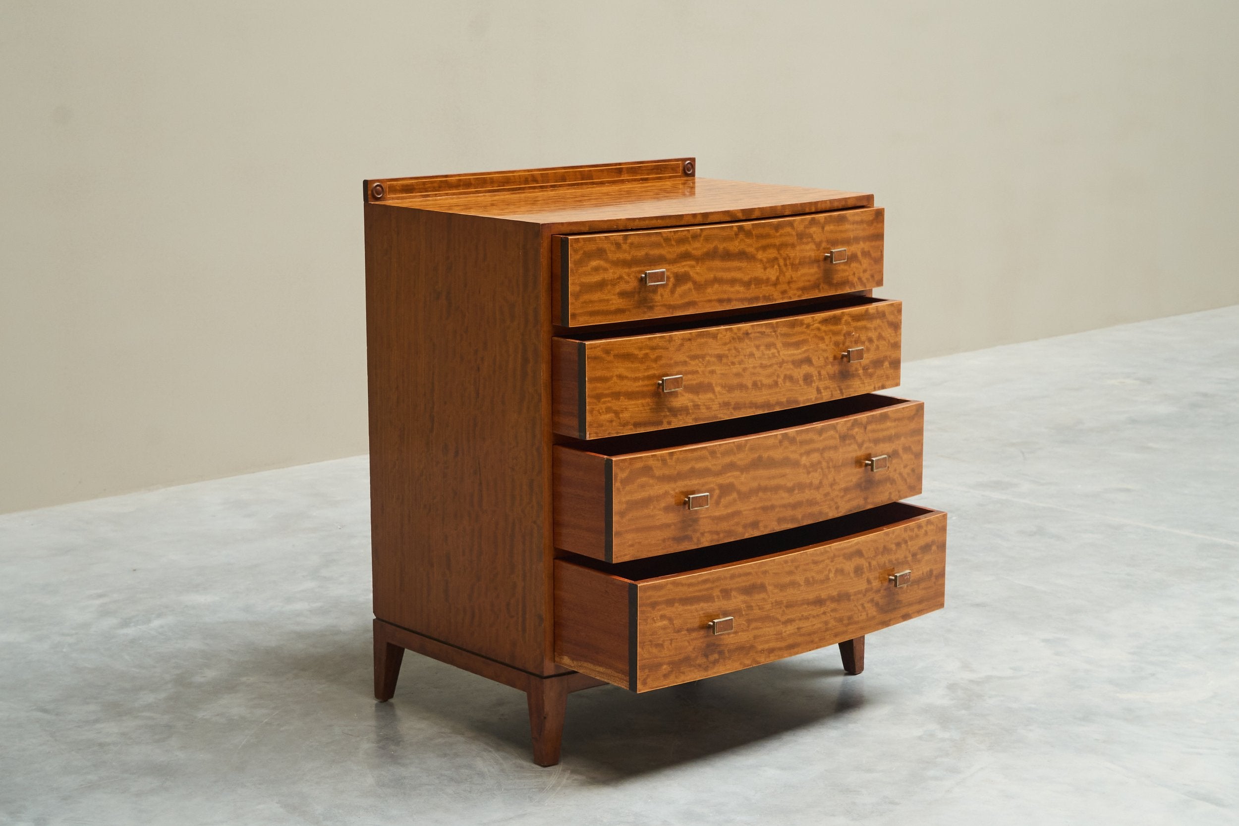 Art Deco Chest of Drawers in Wonderfully Expressive Maple England 1930s — alternate view