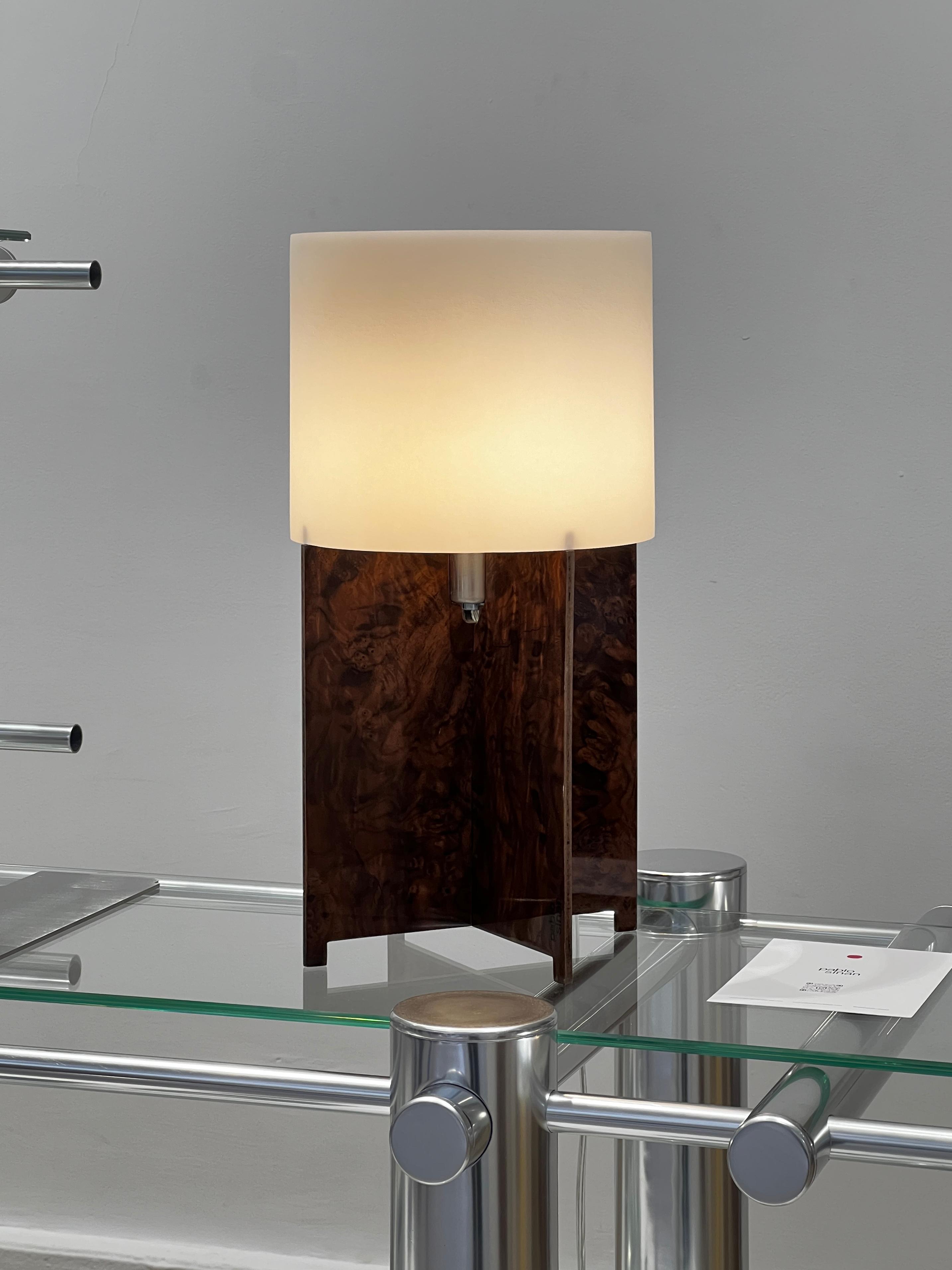 Lumix Table Lamp Walnut Wood — detail view