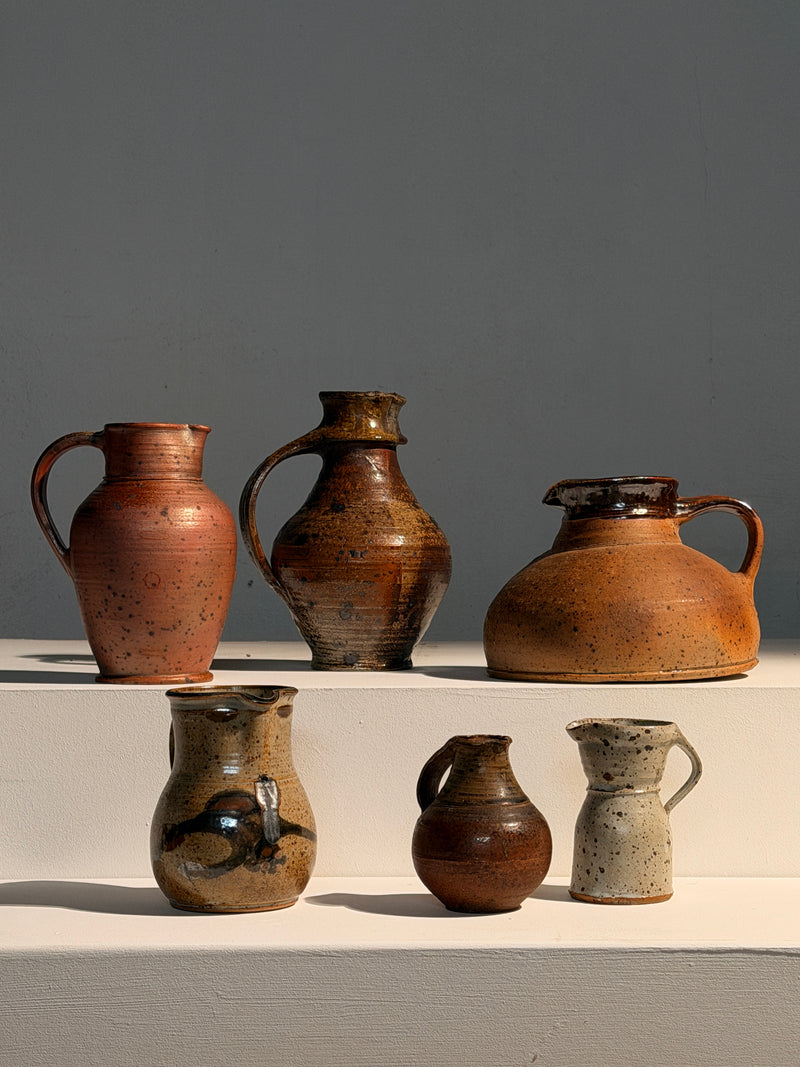 A rare collection of six French studio pottery pitchers by Figuresdesign | The Oblist