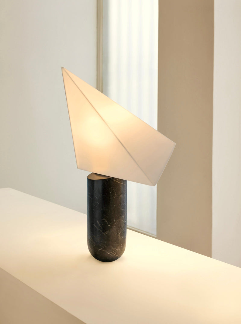 Acme Black Marble table light by Mariza Galani | The Oblist — black marble, modern design