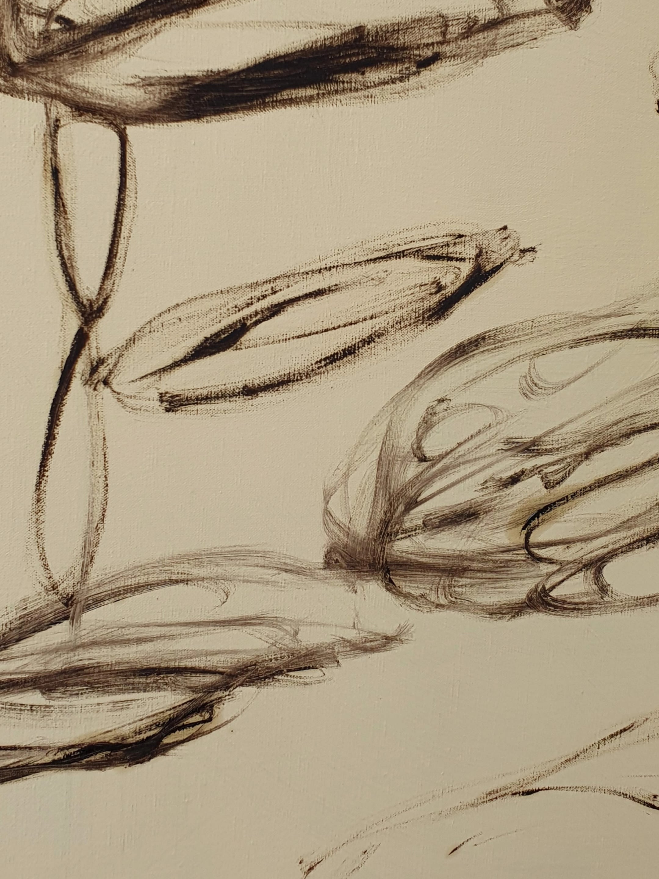 'Letters from Florence/fragile' painting — detail view