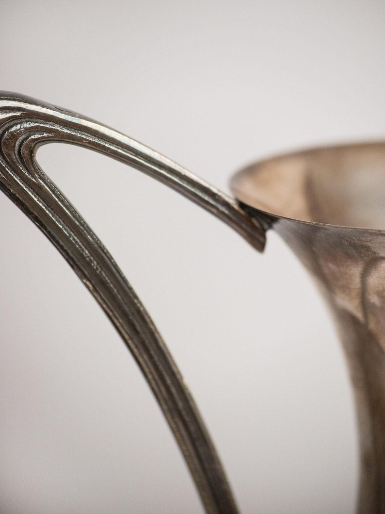 Art Nouveau Silver Plate Vase with Twin Loop Handles — in context