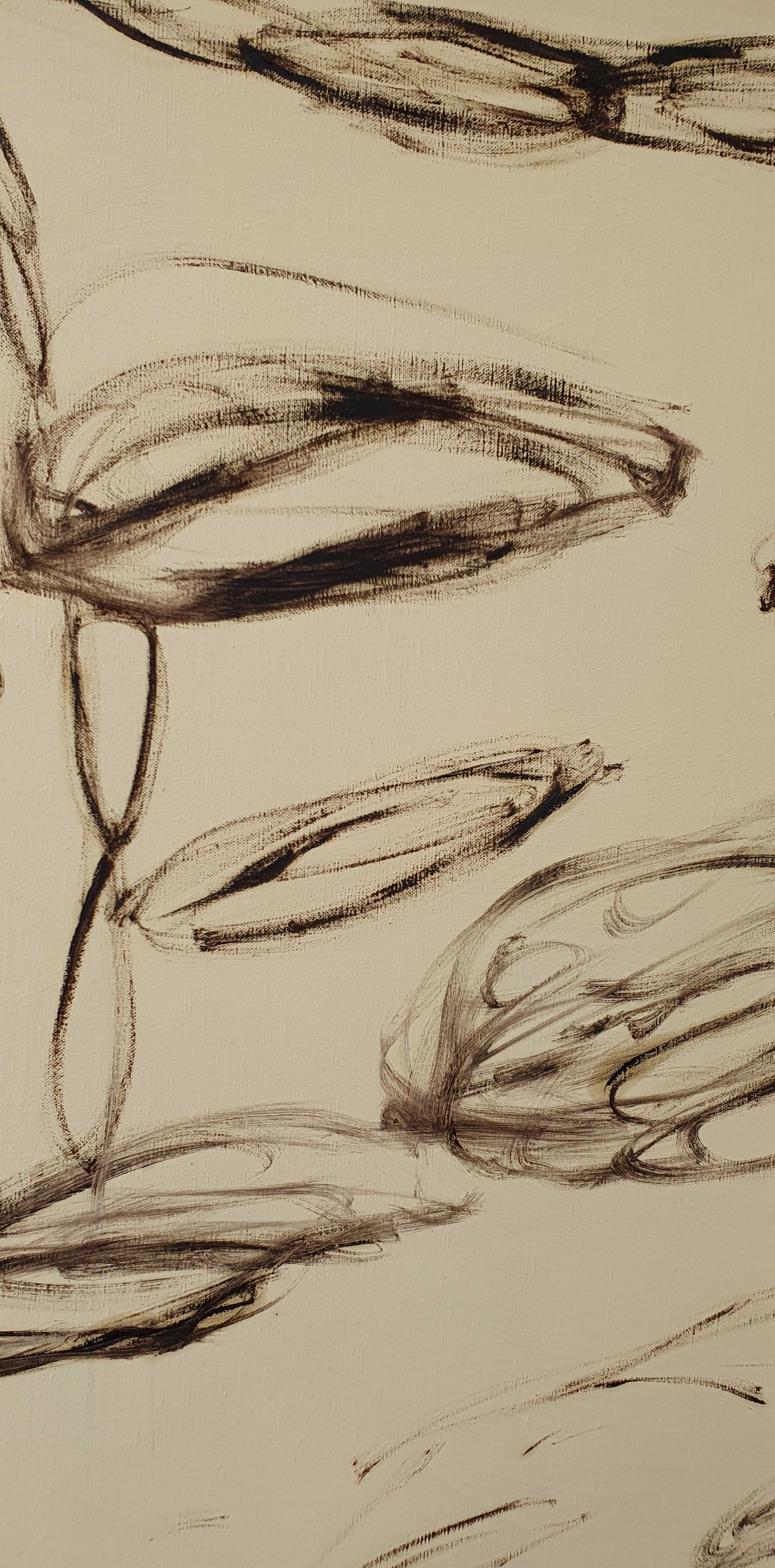 'Letters from Florence/fragile' painting — side angle