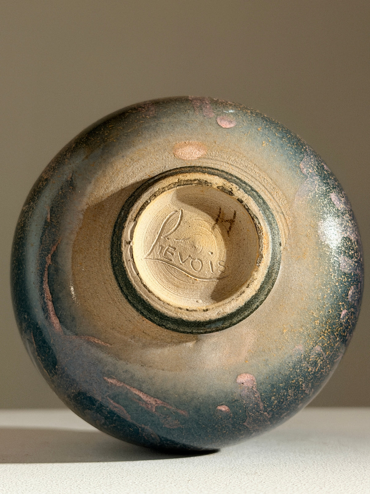 Small porcelain vase by Matthieu Liévois, France, circa 2000 — lifestyle setting