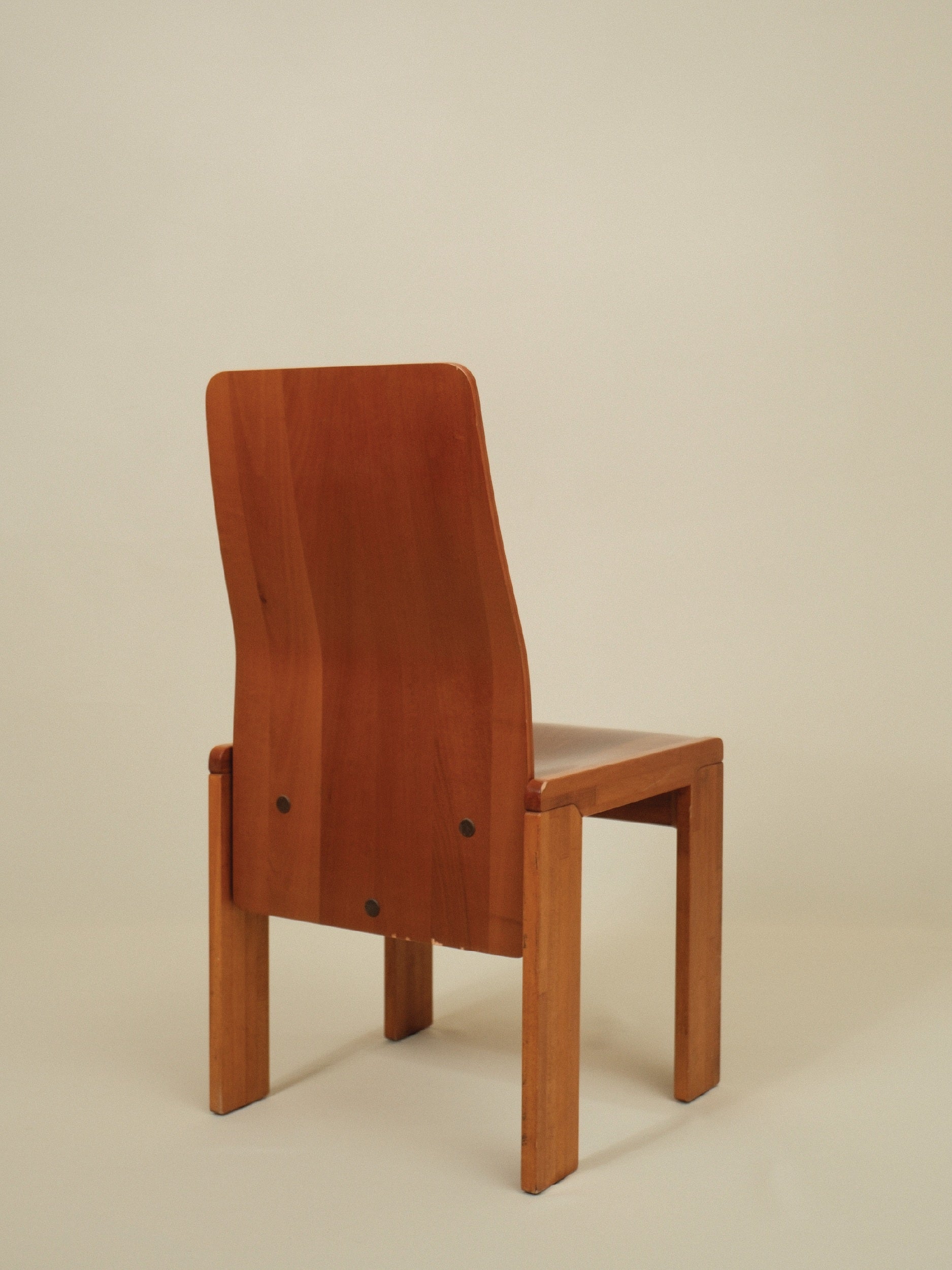 Enzo Berti Set of 6 Wood Chairs — side angle