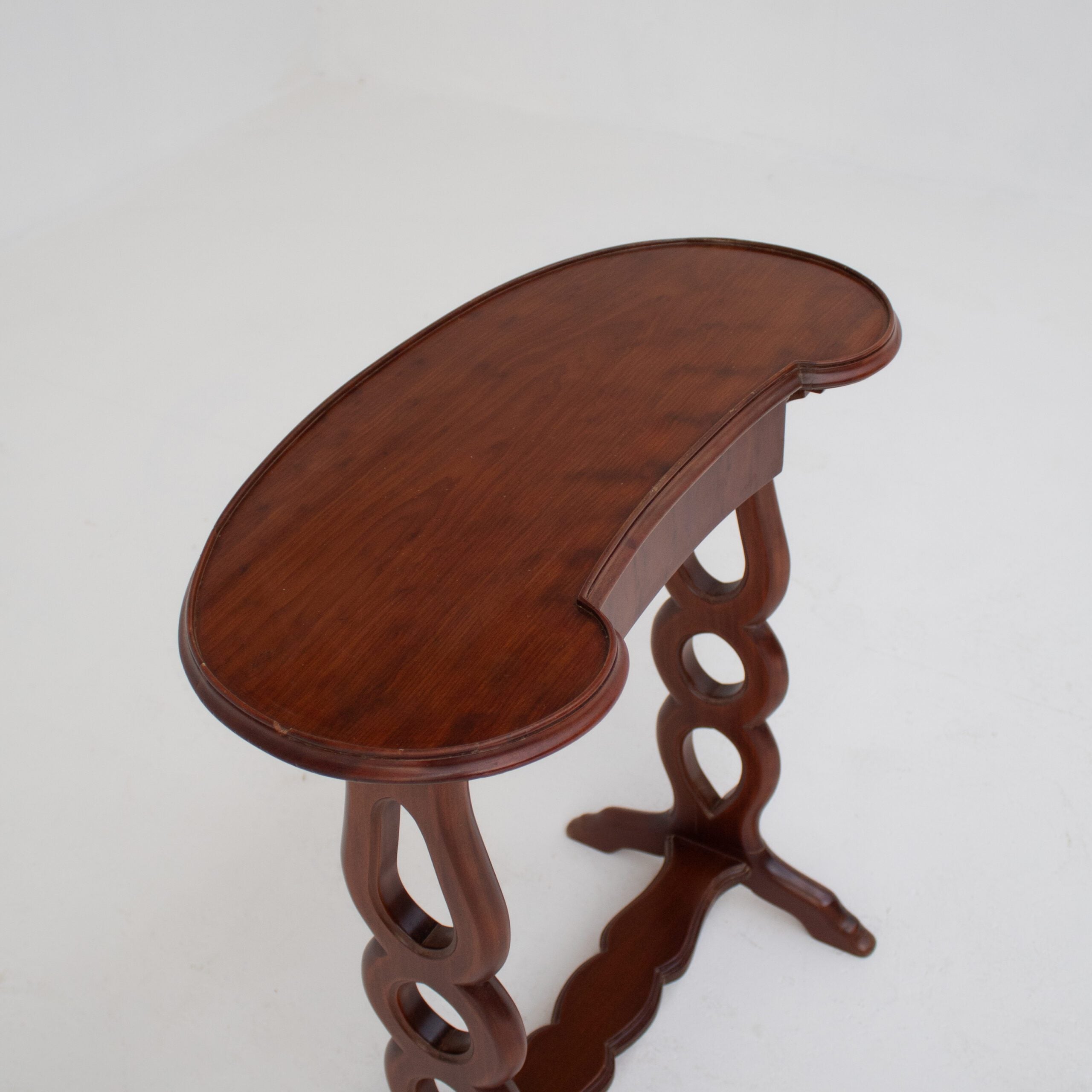 Michel Briard Sculptural Mahogany Side Table with Drawer — additional view