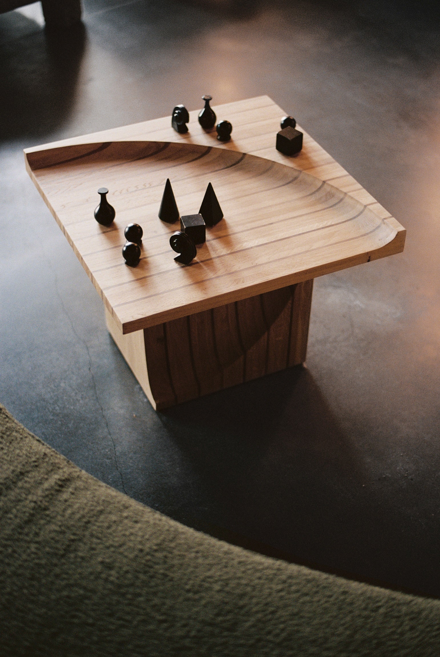 Trama Coffee Table in Wood and Oak — lifestyle setting