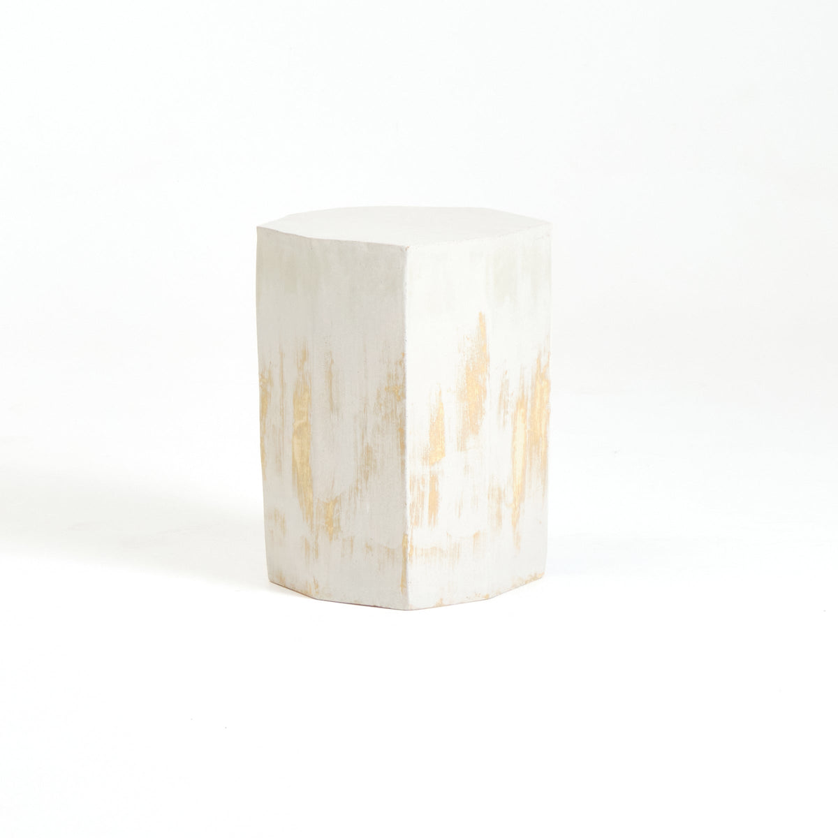 Ceramic Side Table (geometric) — close-up