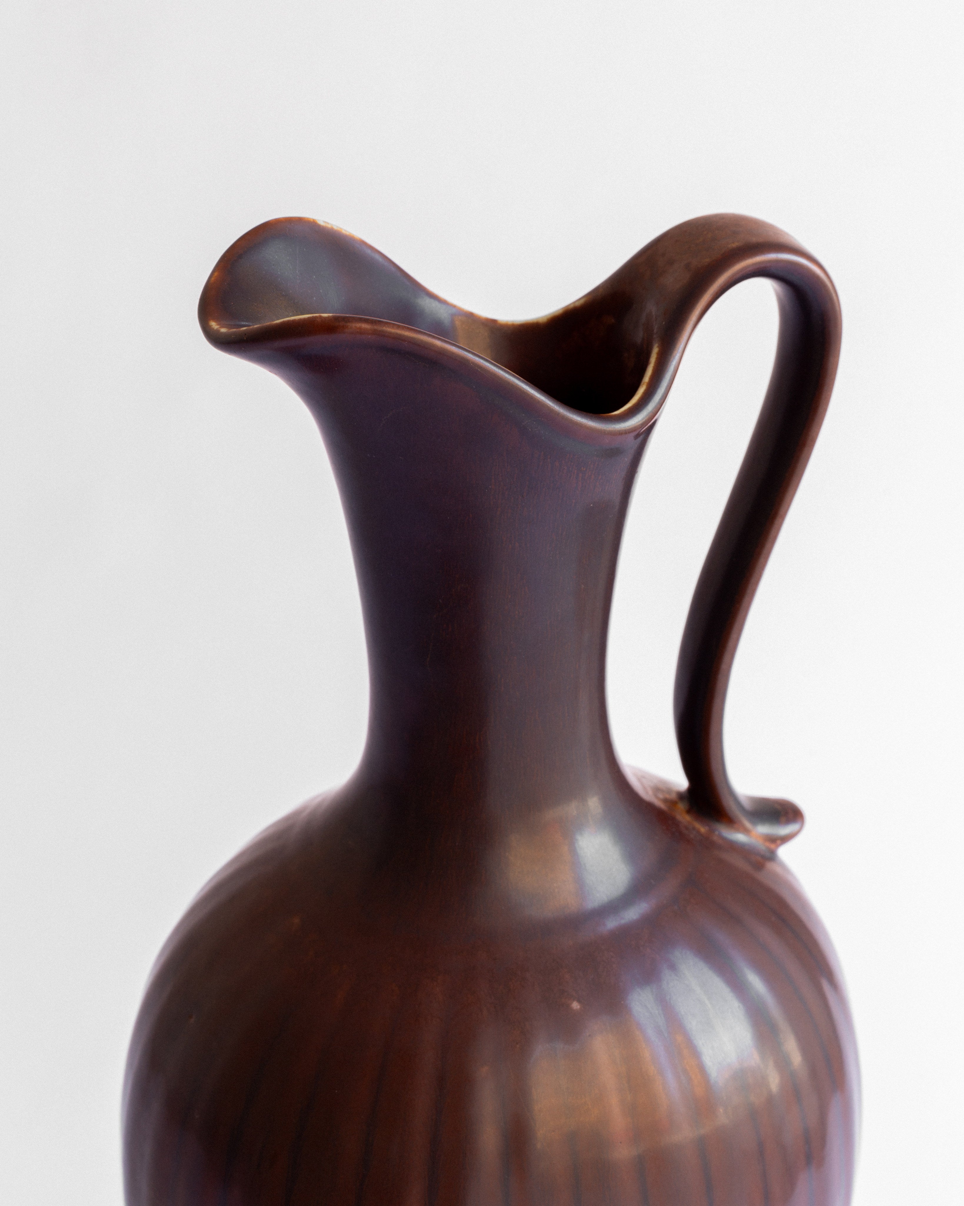 XL Decorative Stoneware Pitcher by Gunnar Nylund for Rörstrand, Sweden, 1950s — lifestyle setting