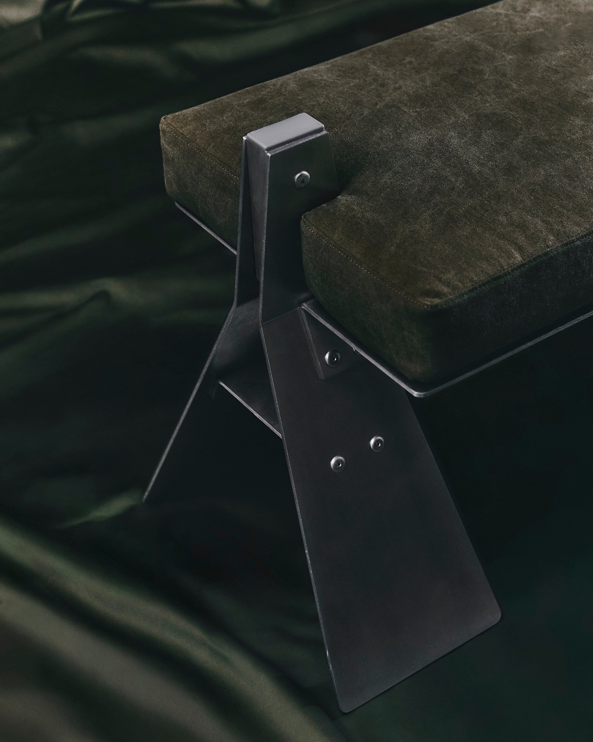 Banquette "CAMEL", military canvas.  — close-up
