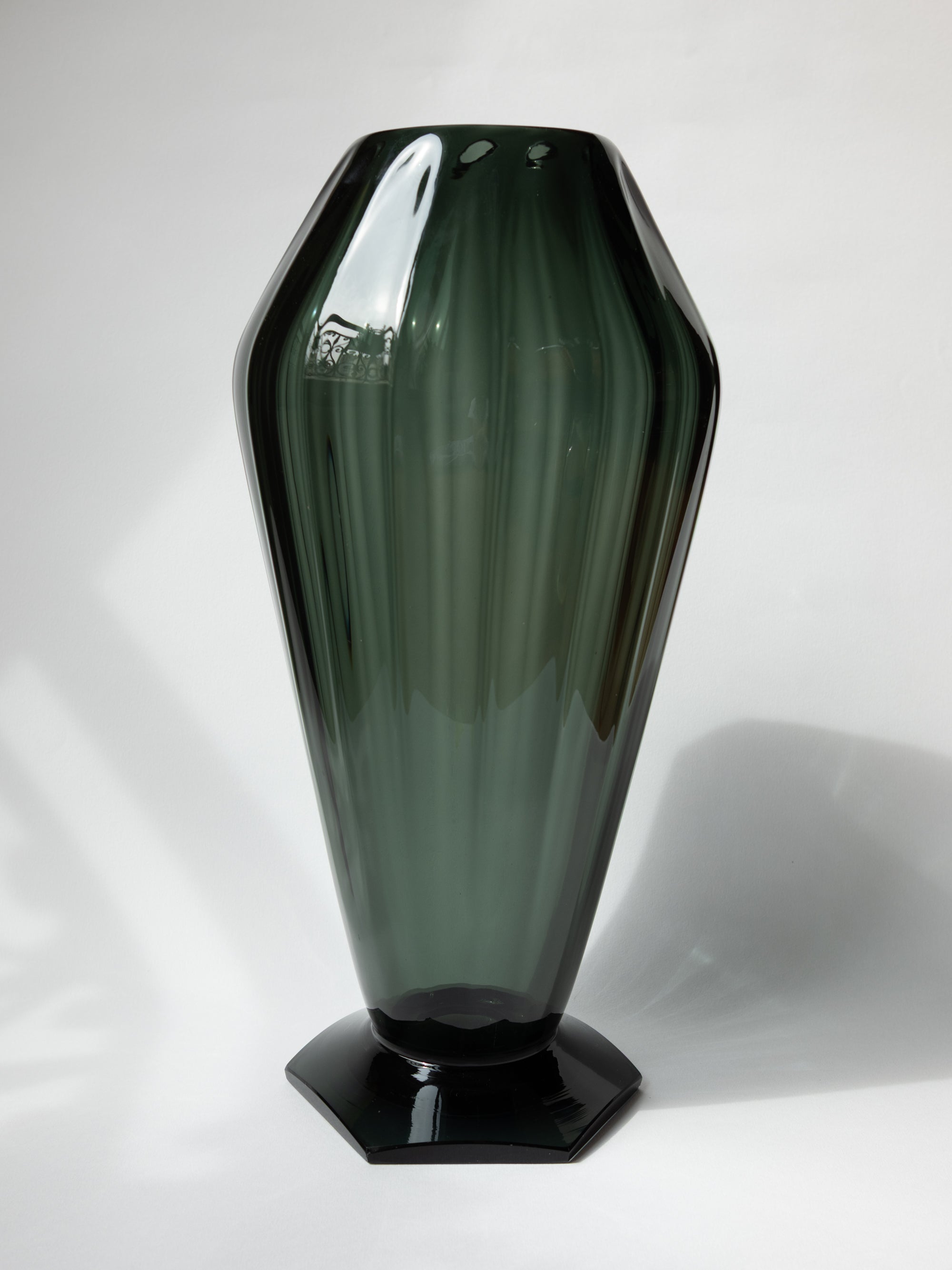 Monumental Faceted Glass Vase by André Delatte - France, c. 1920s by Trove Paris | The Oblist
